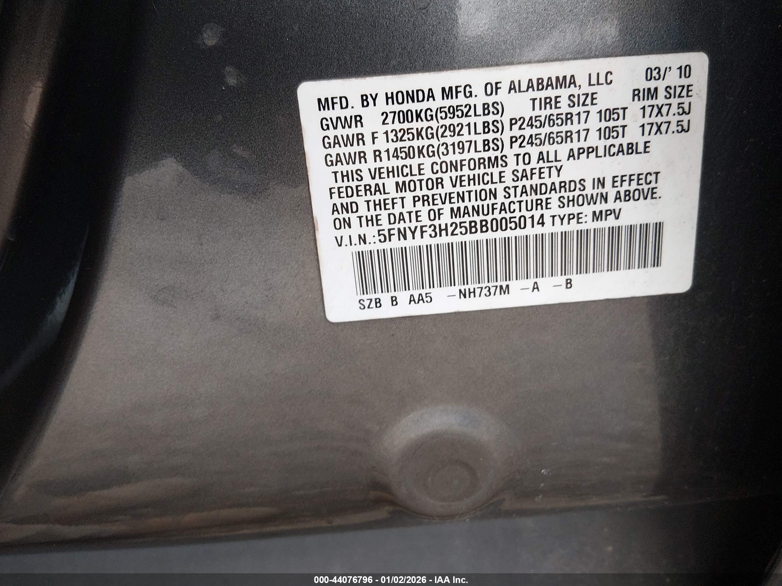 HONDA PILOT image 9