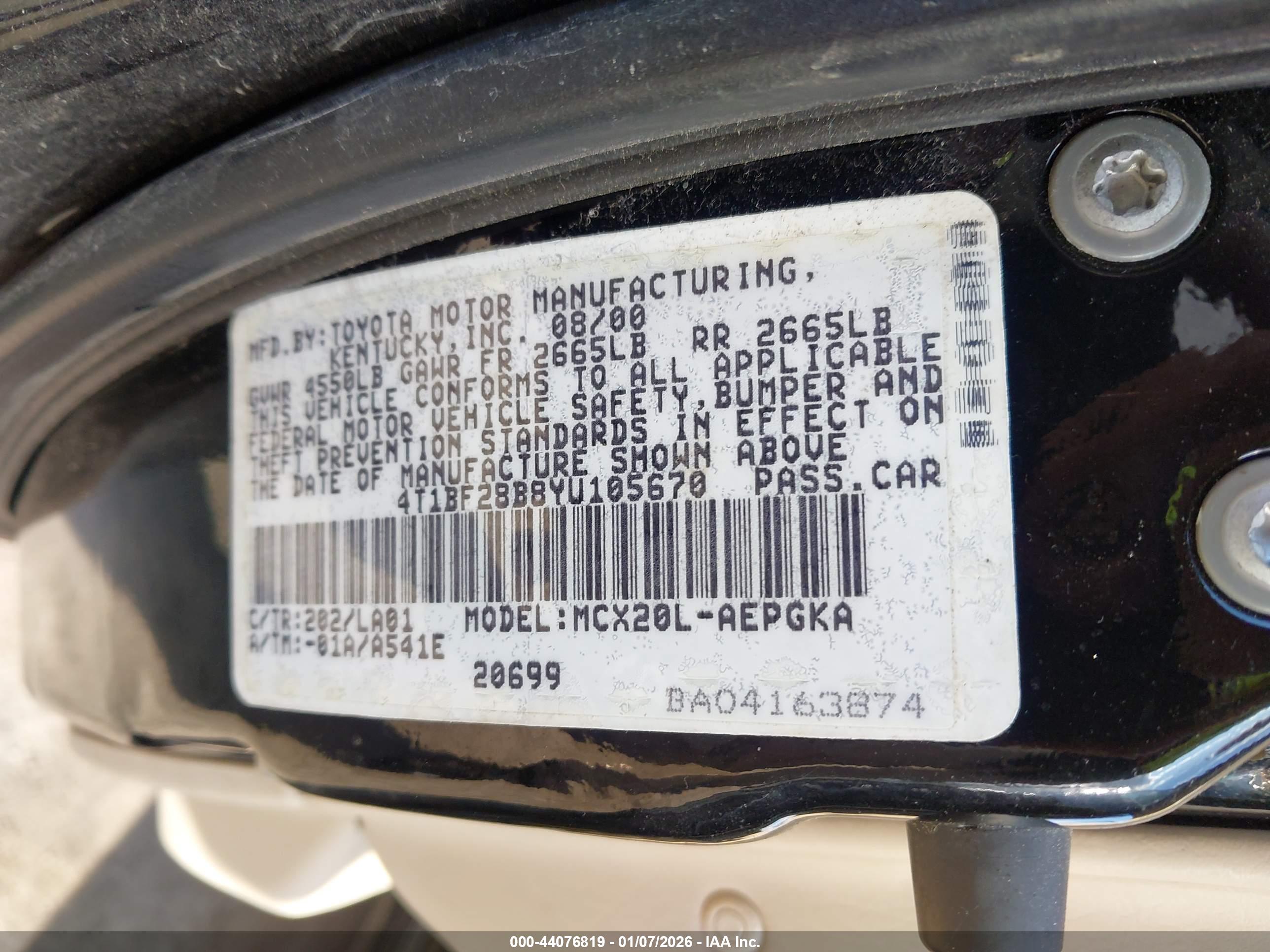 TOYOTA AVALON image 9