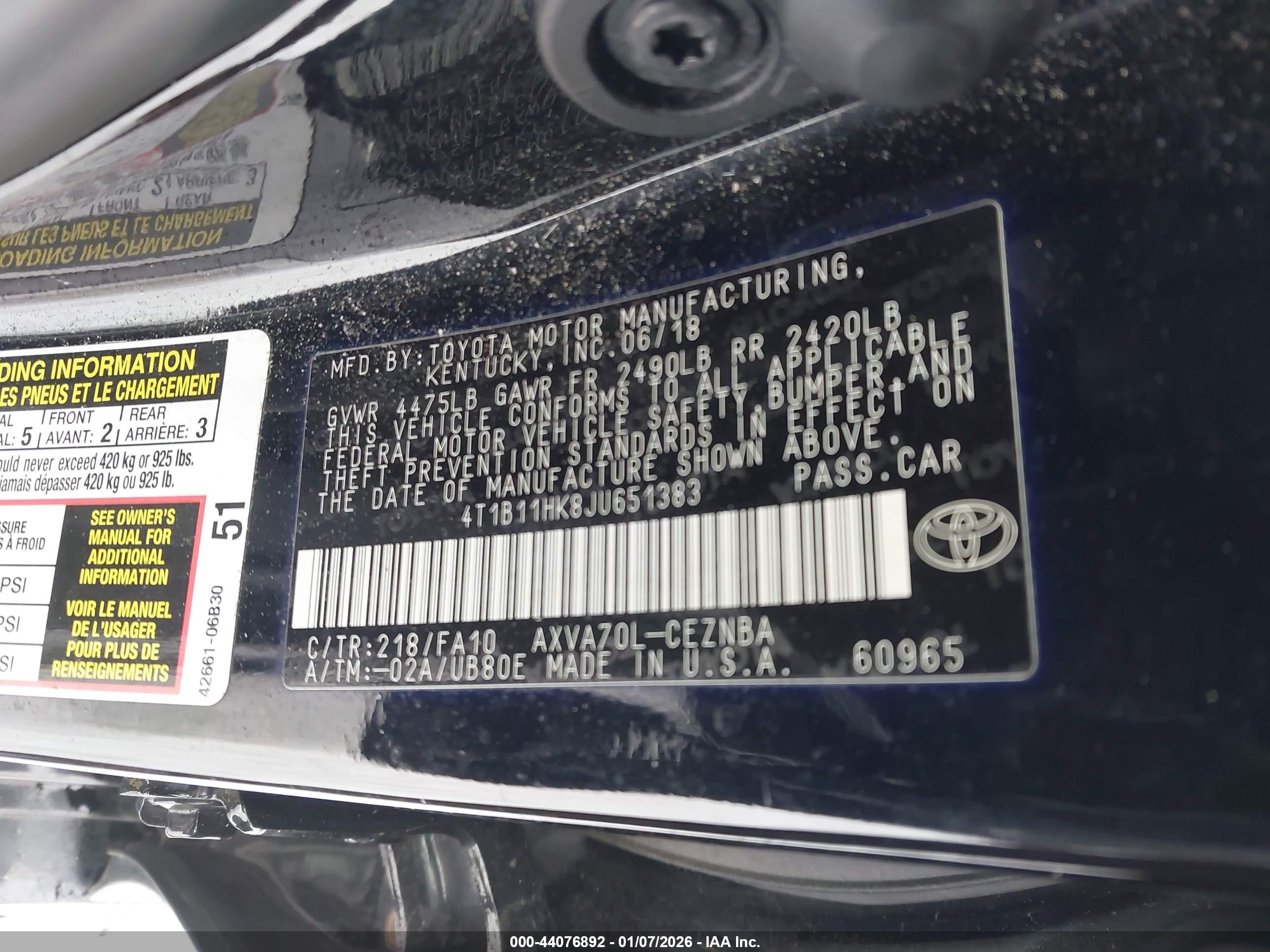 TOYOTA CAMRY image 9