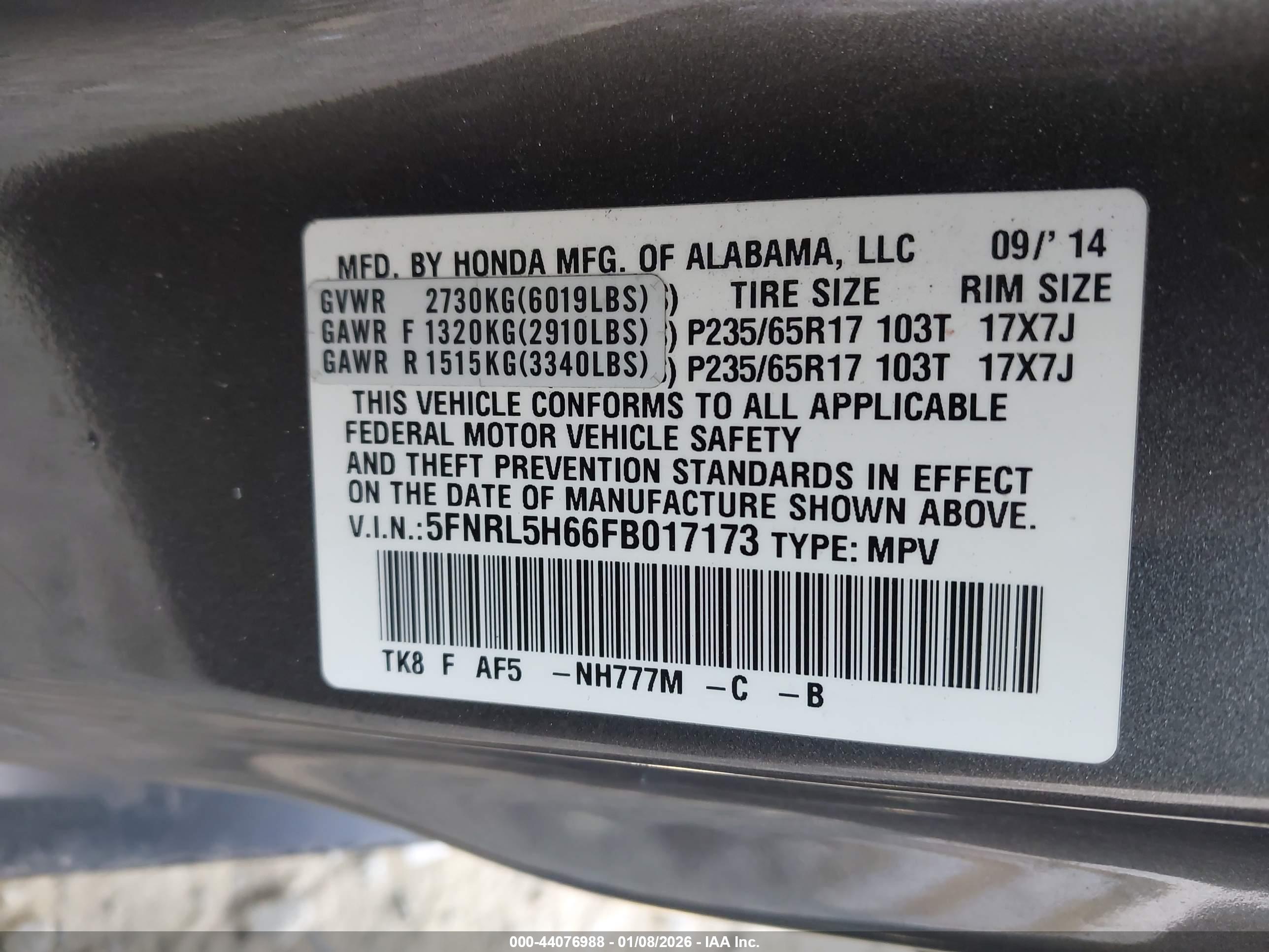 HONDA ODYSSEY image 9