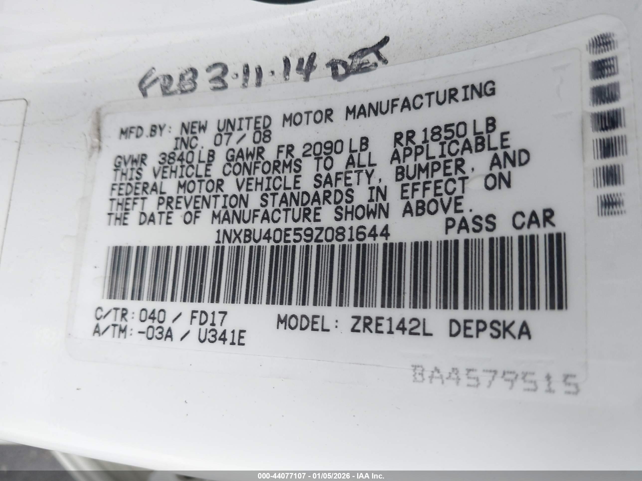 TOYOTA COROLLA image 9