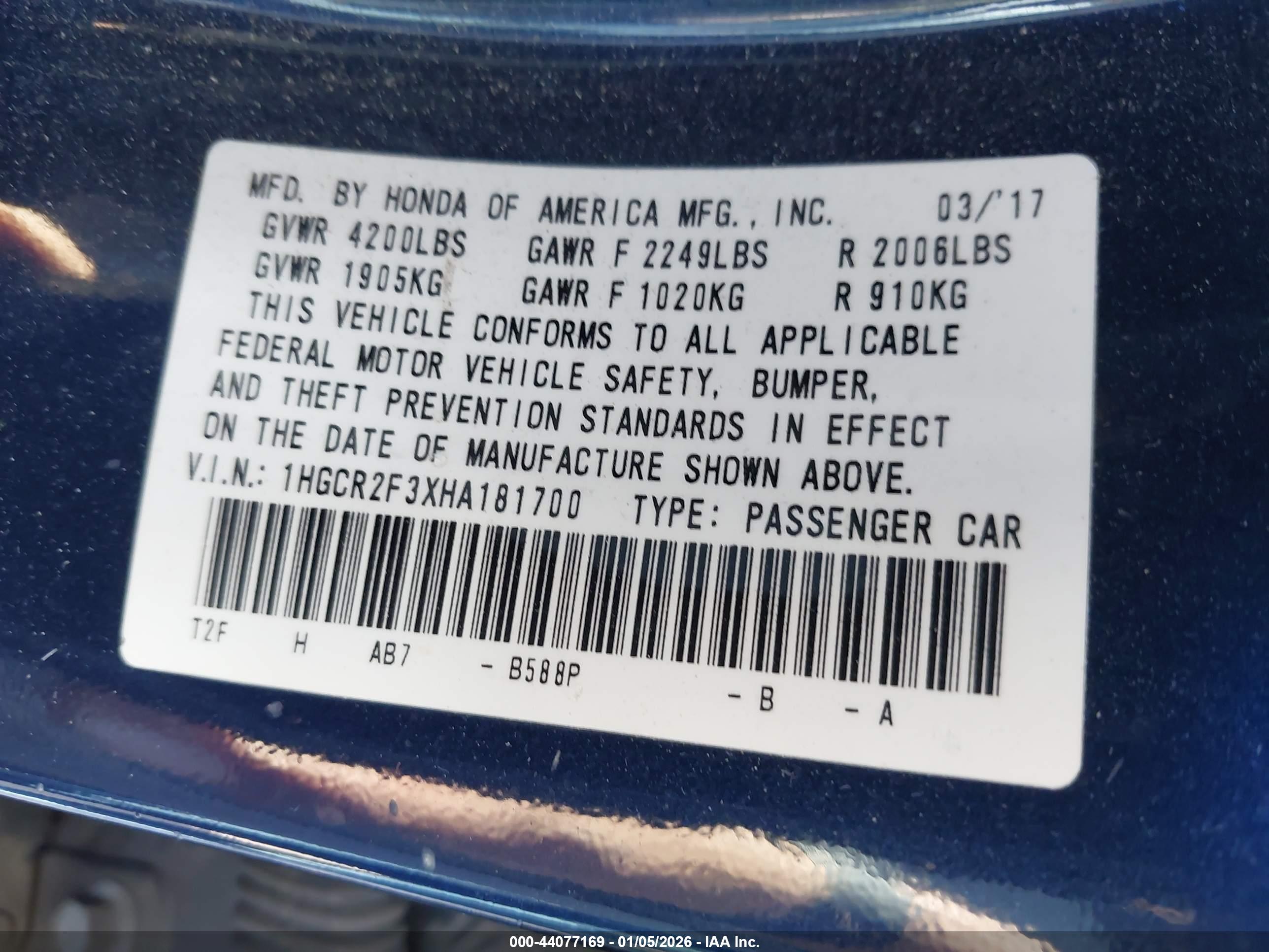 HONDA ACCORD image 9