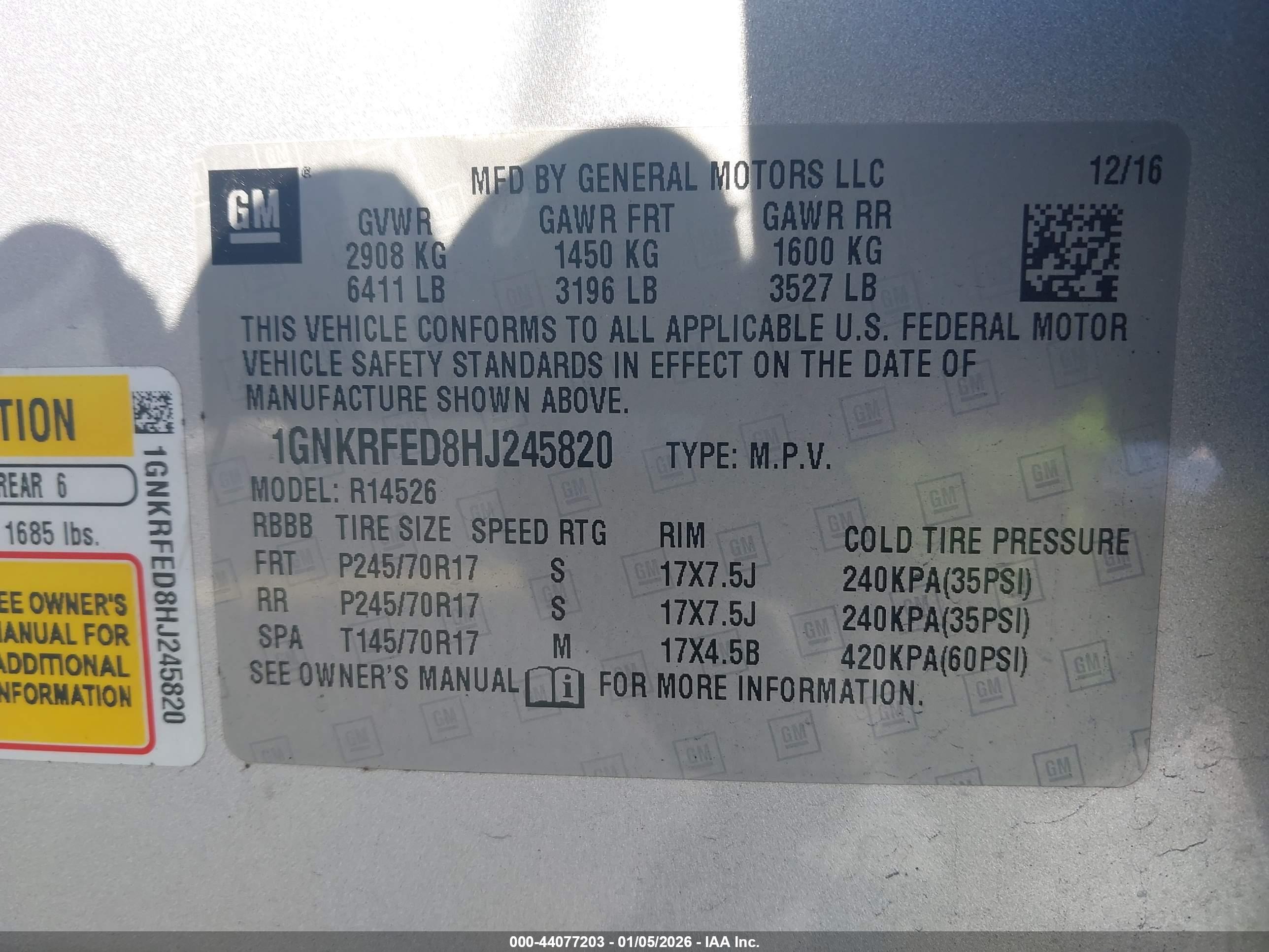 CHEVROLET TRAVERSE image 9
