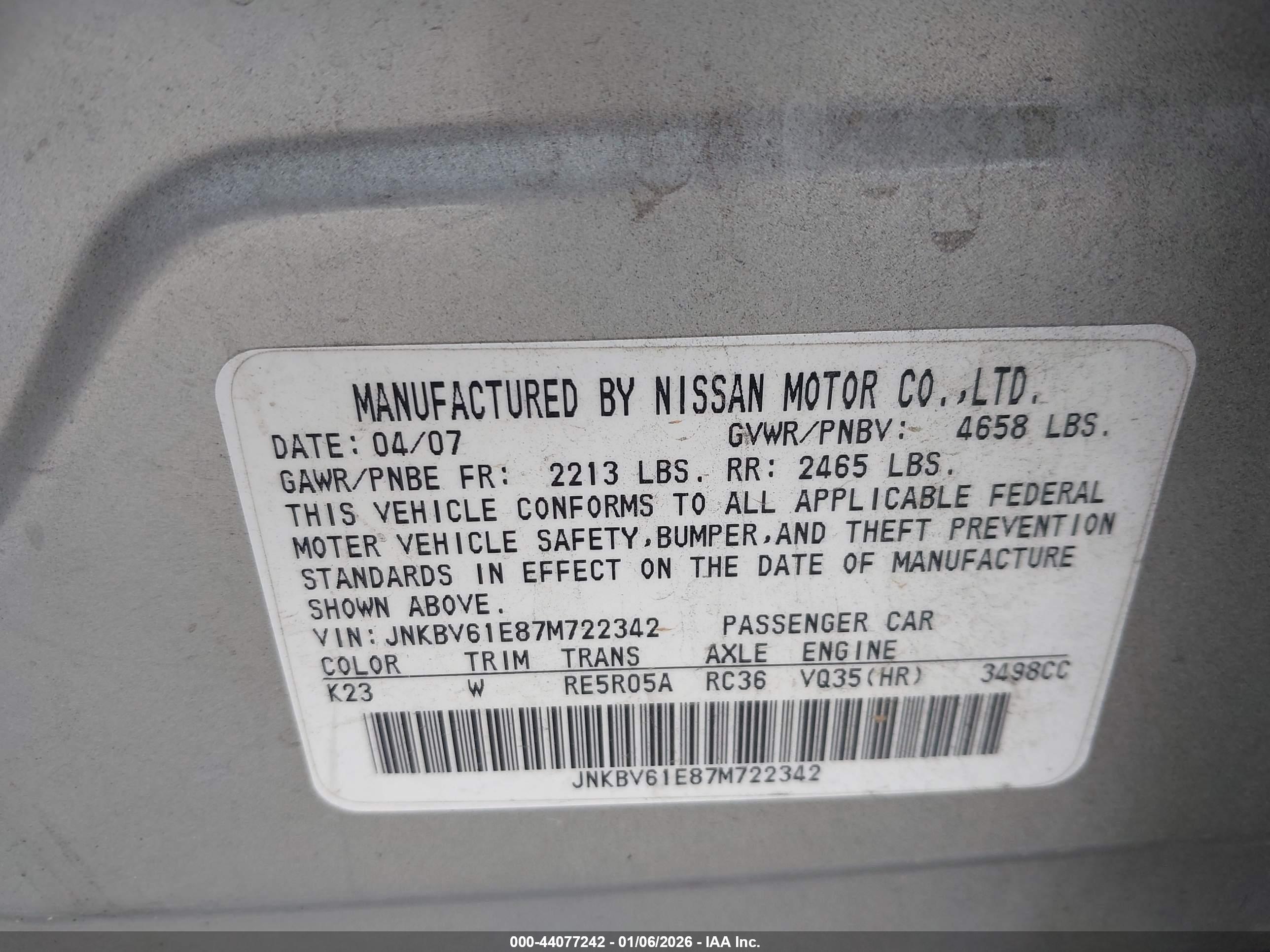 INFINITI G35 image 9
