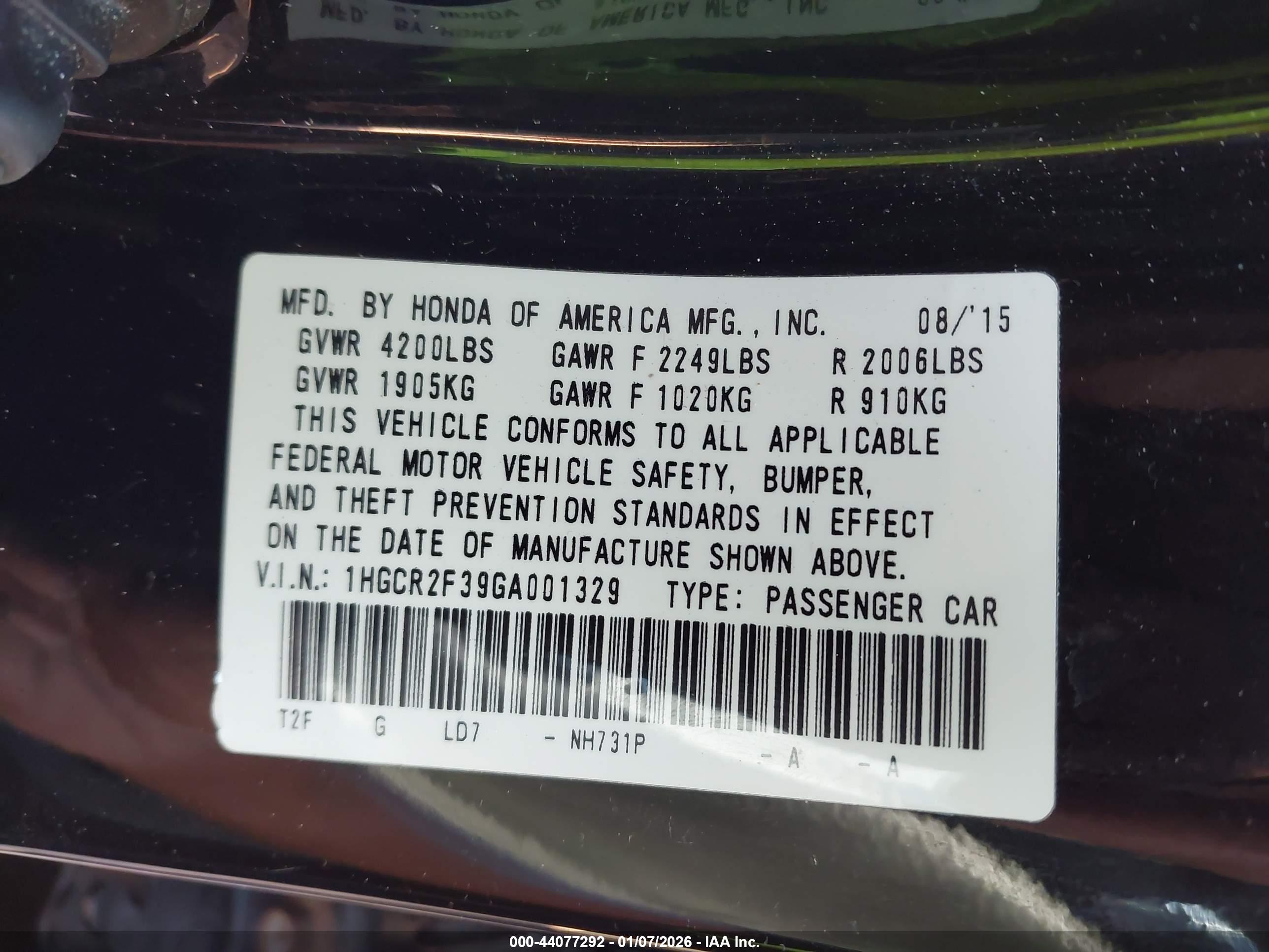 HONDA ACCORD image 9