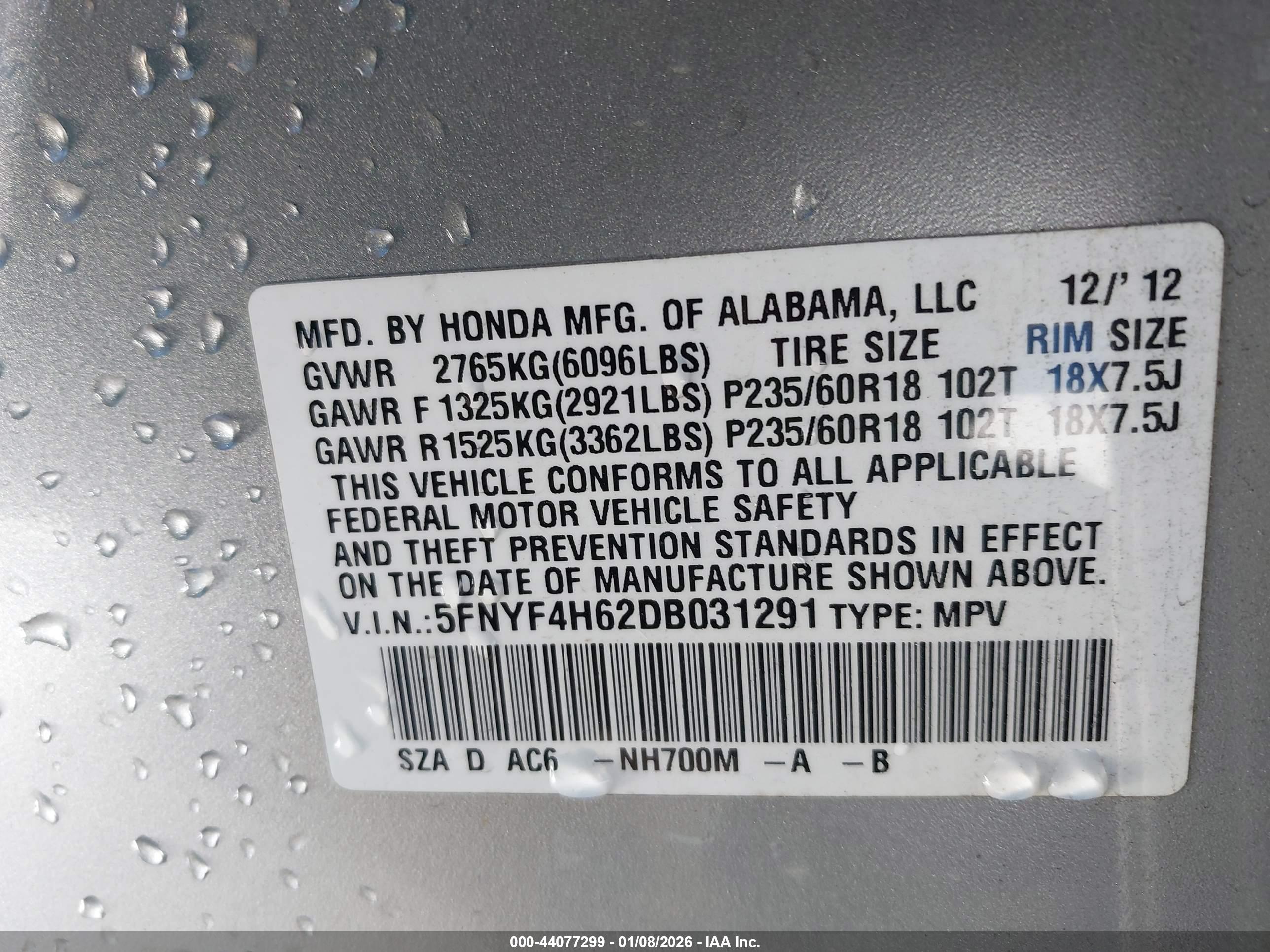 HONDA PILOT image 9