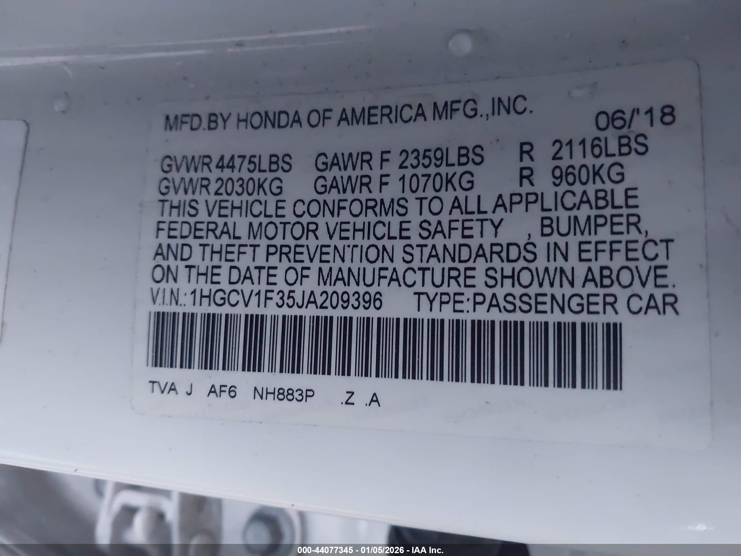 HONDA ACCORD image 9