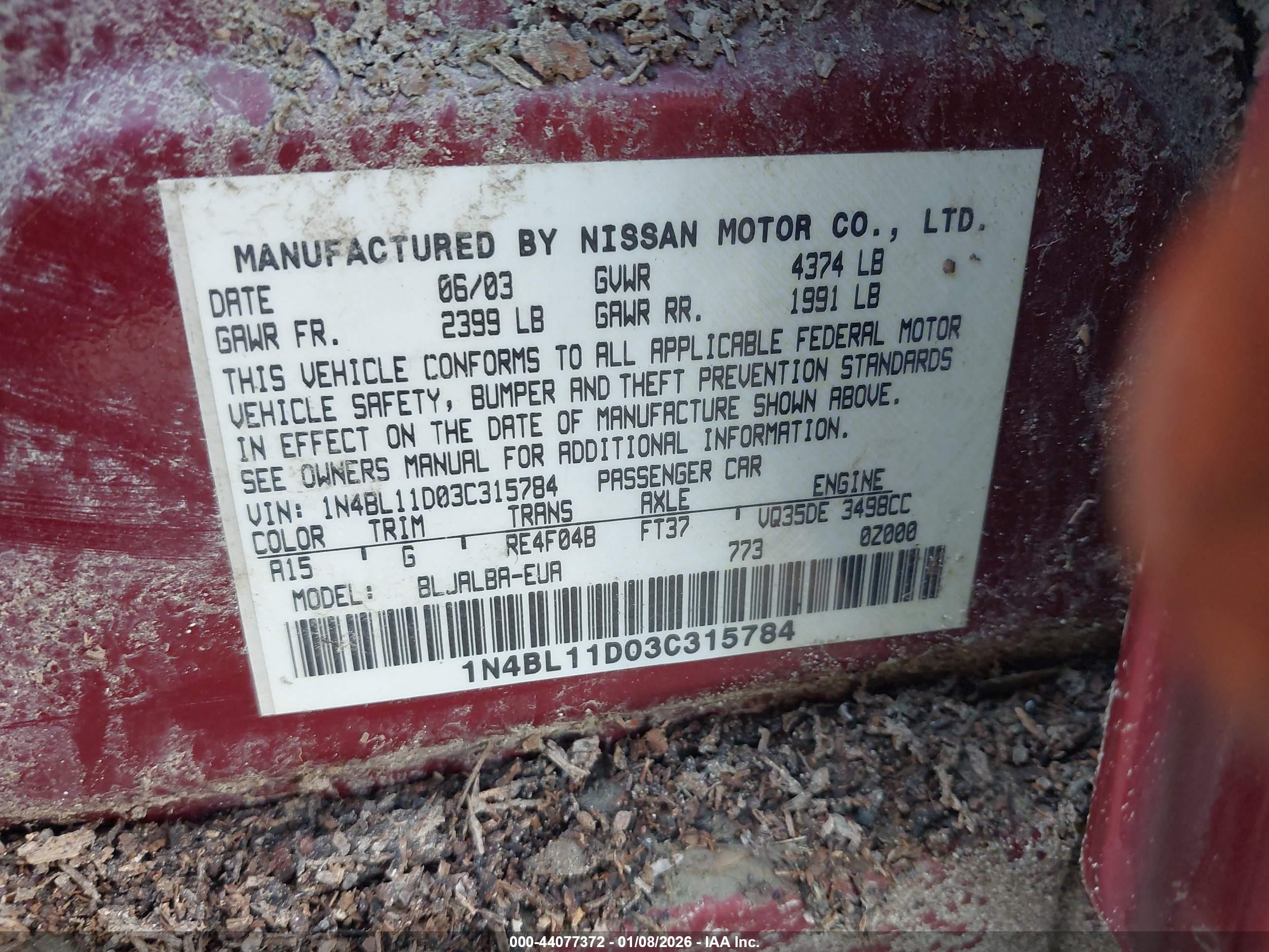 NISSAN ALTIMA image 9