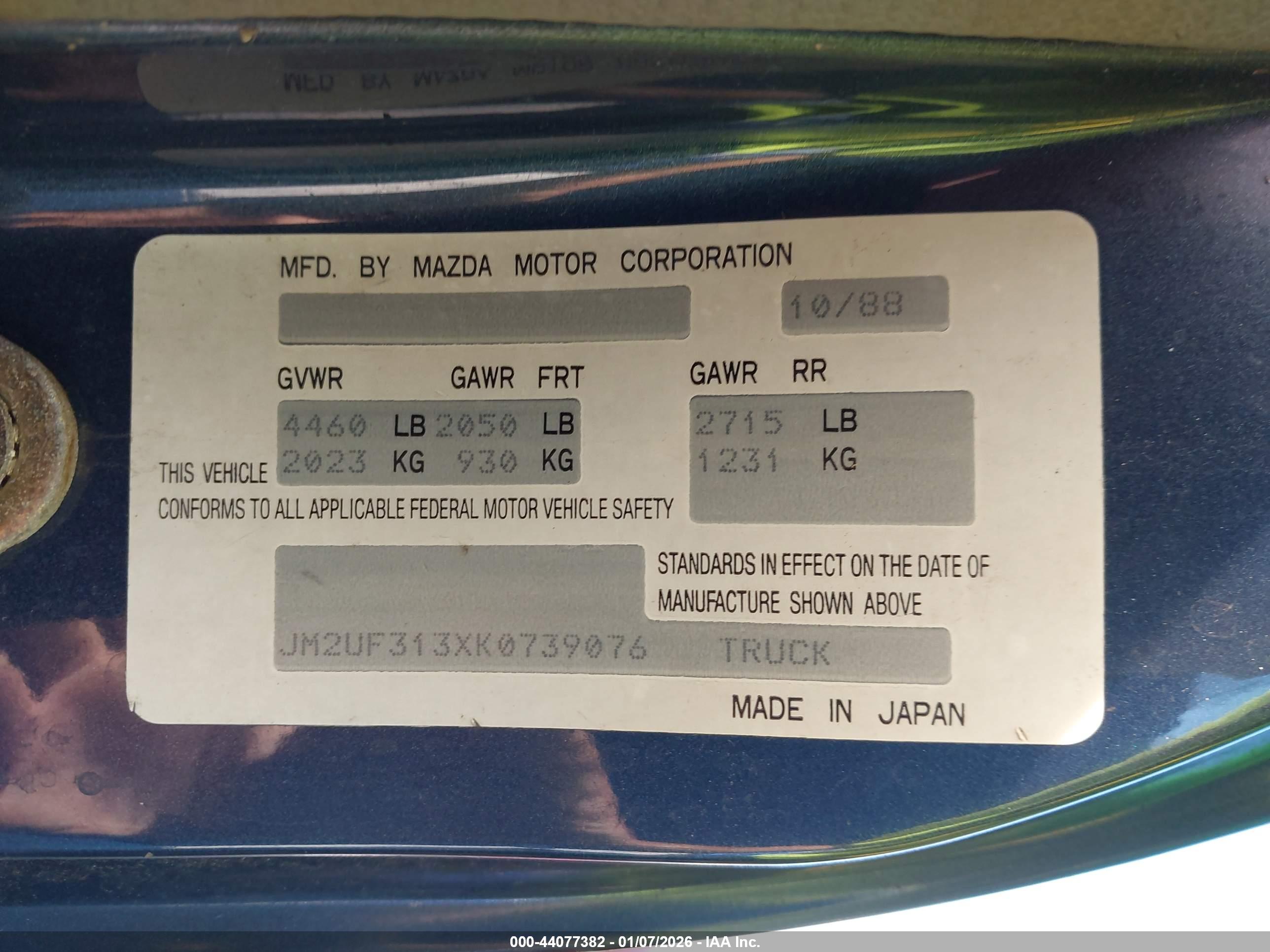 MAZDA B2200 image 9