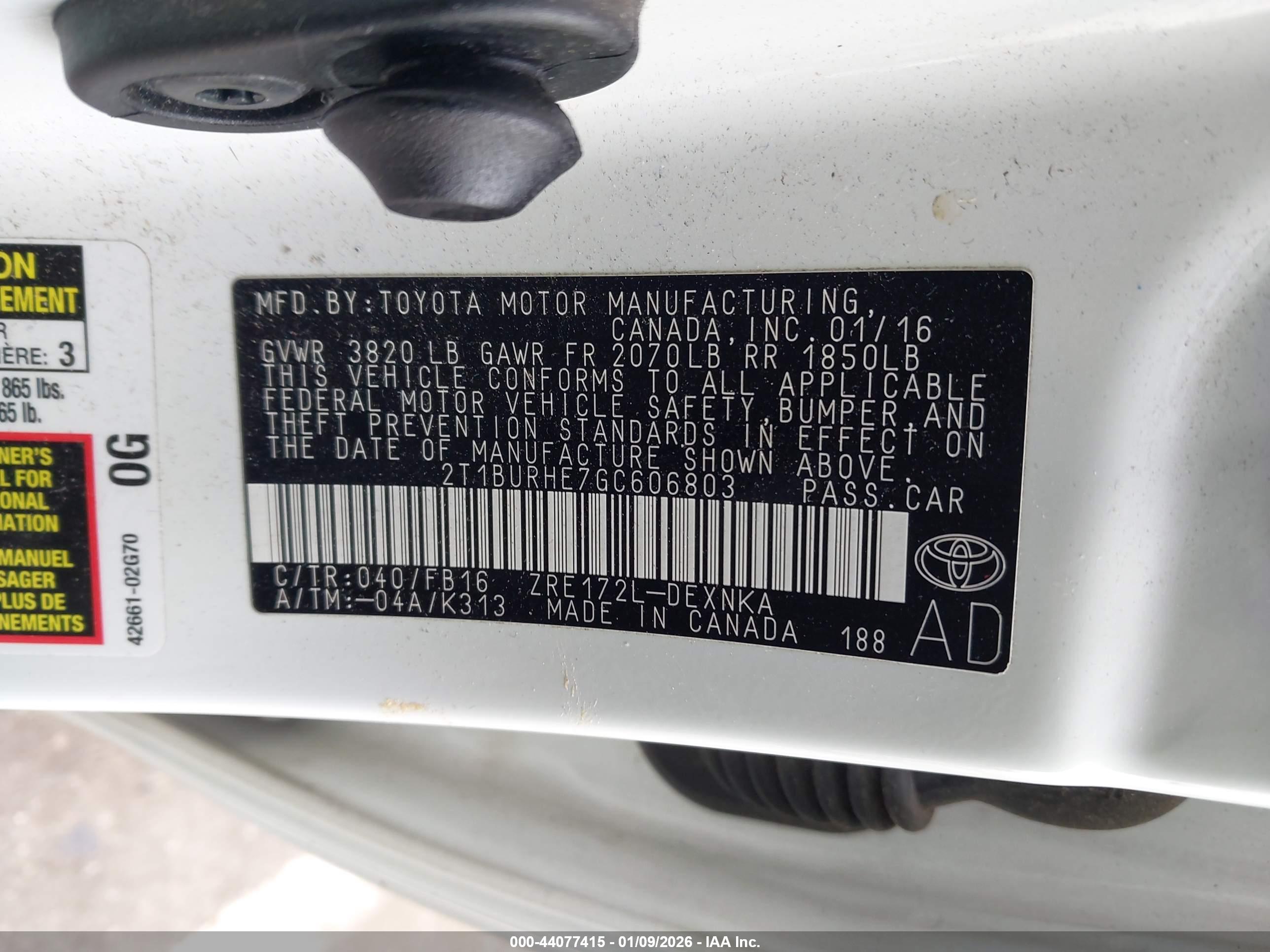 TOYOTA COROLLA image 9