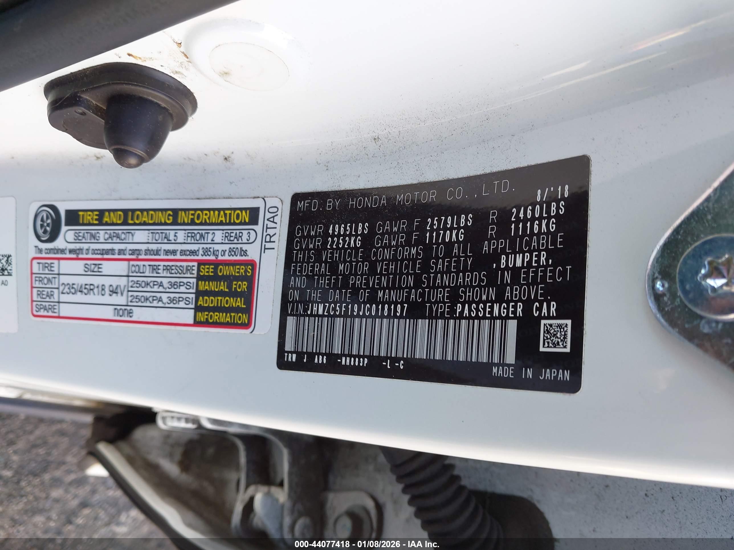 HONDA CLARITY image 9
