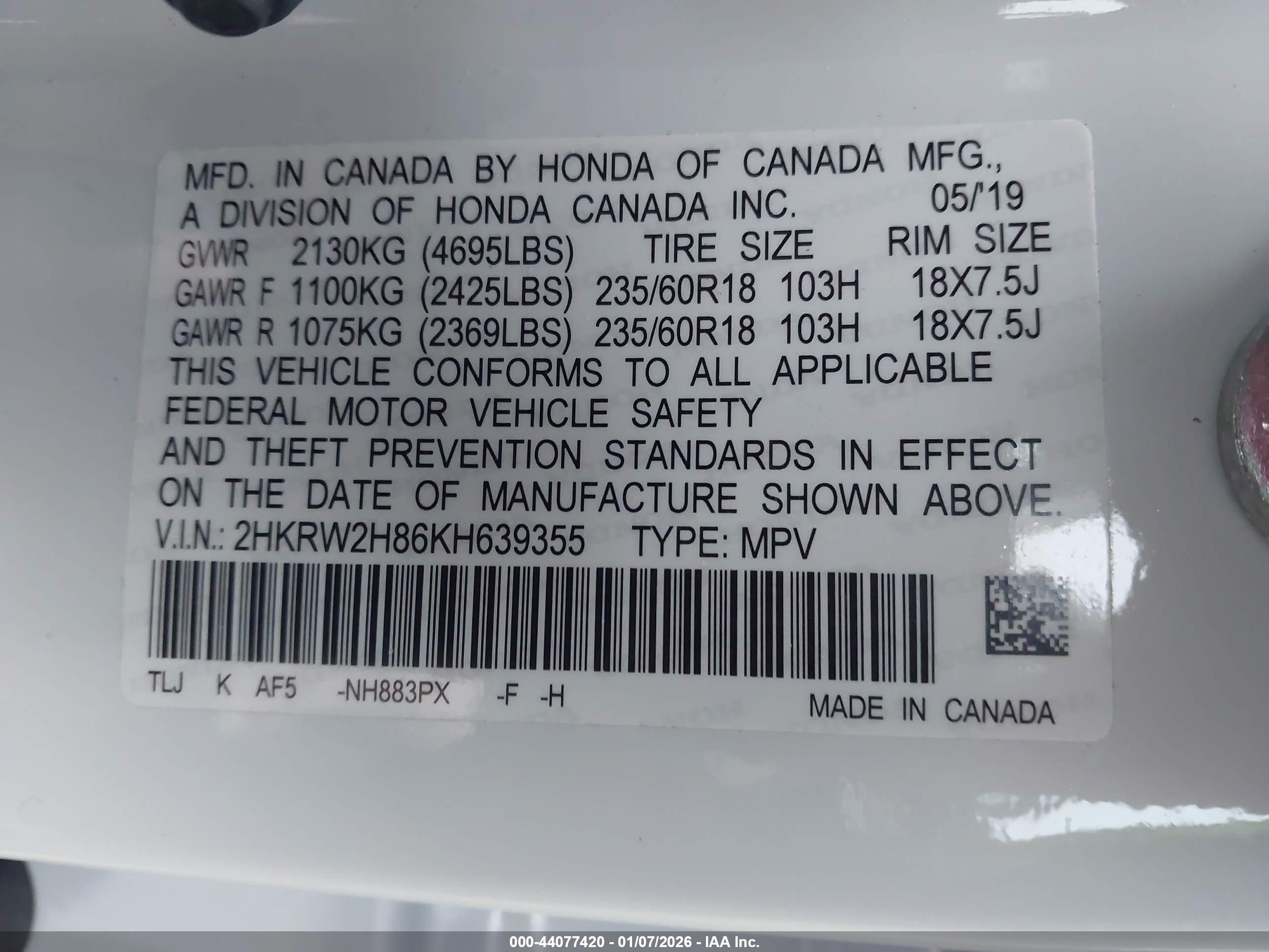HONDA CR-V image 9