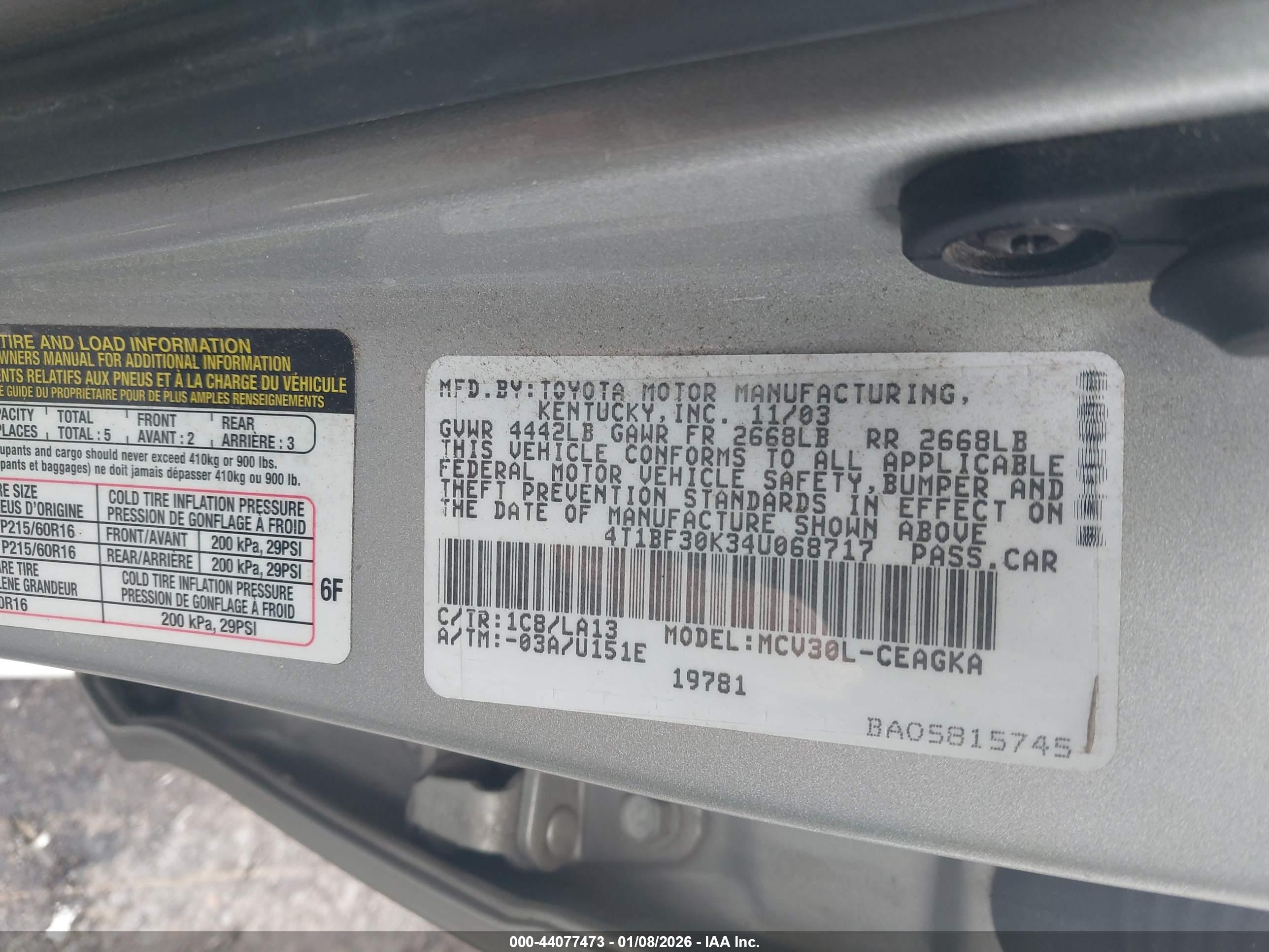 TOYOTA CAMRY image 9