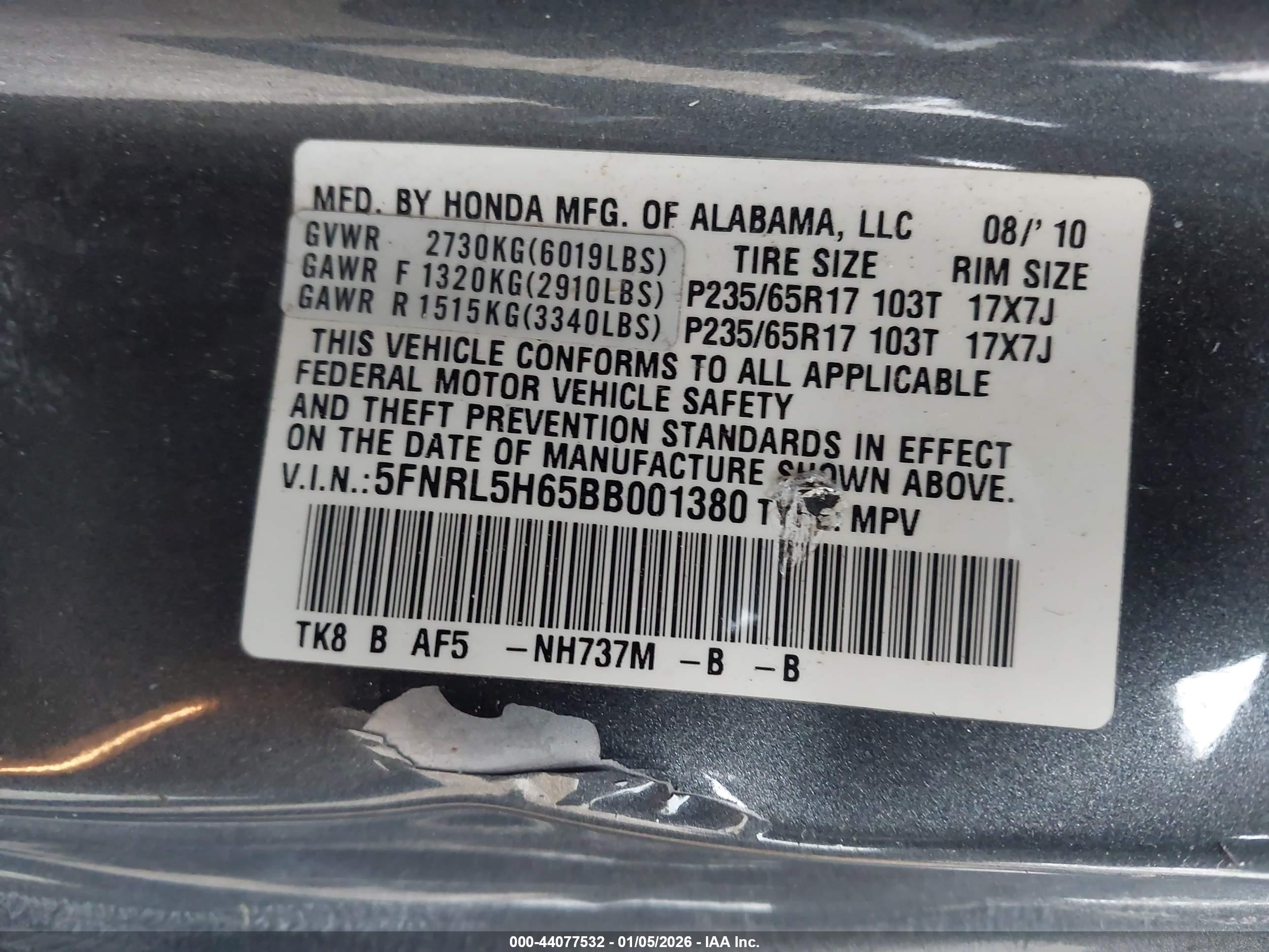 HONDA ODYSSEY image 9