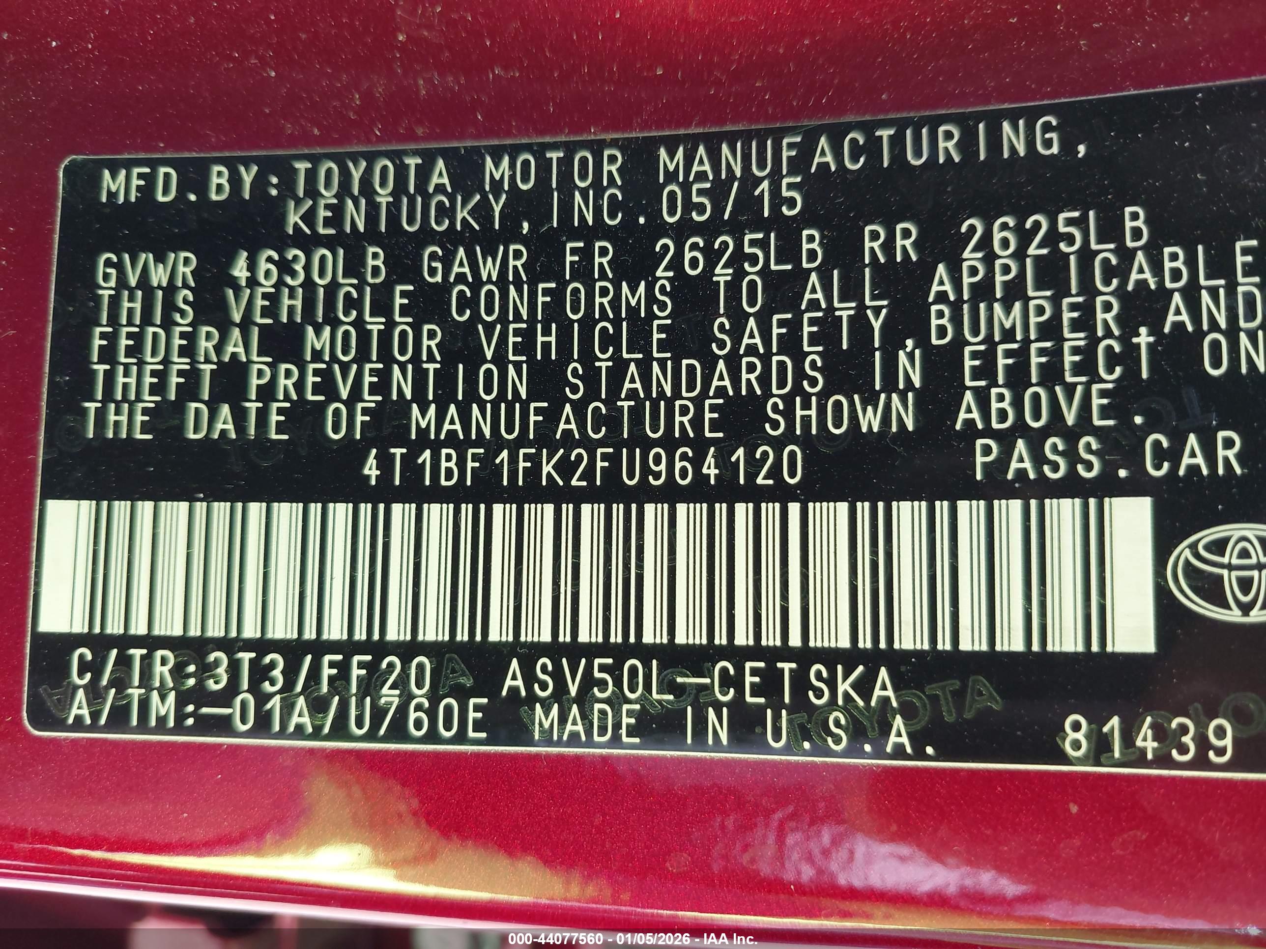 TOYOTA CAMRY image 9