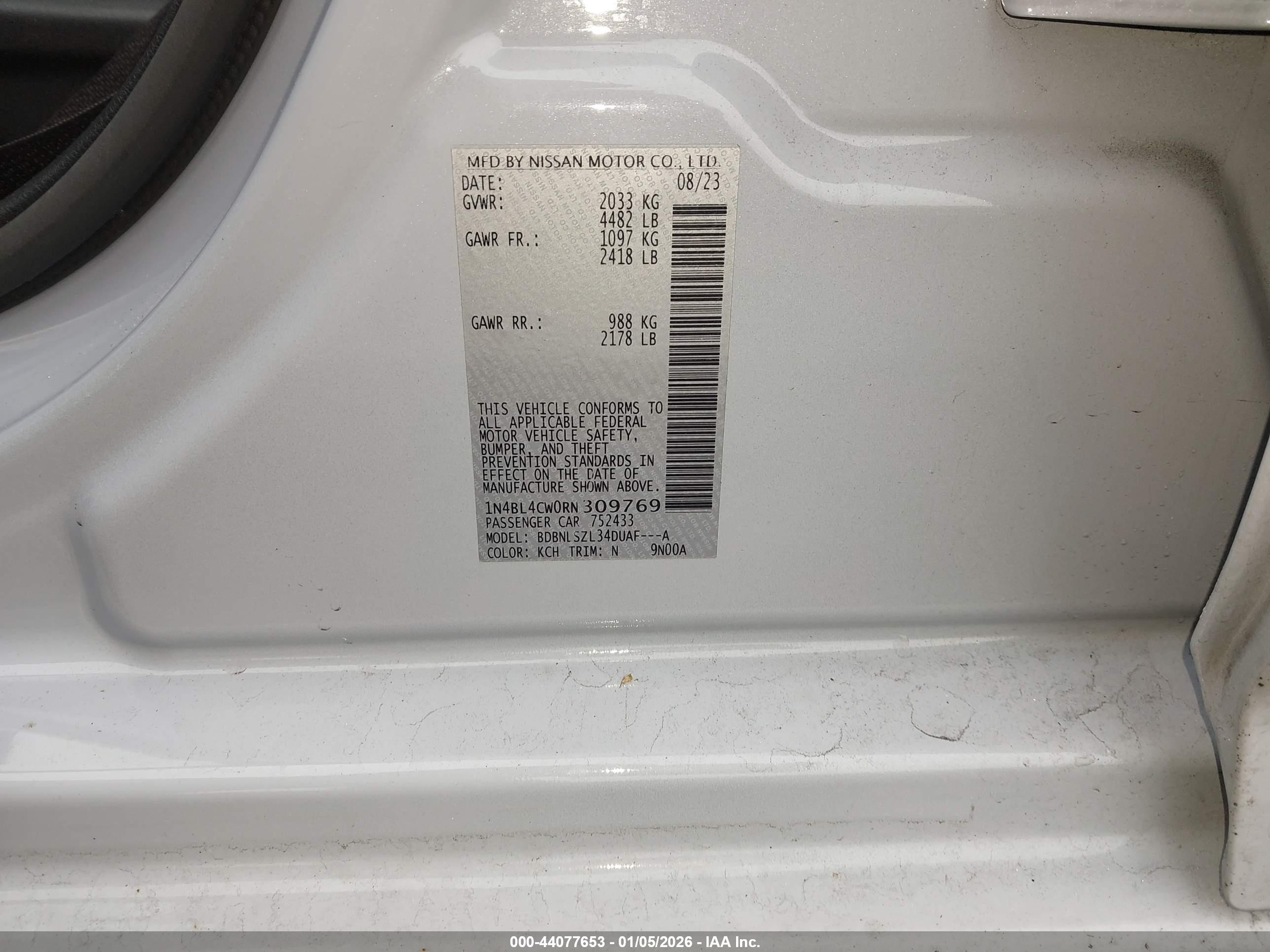 NISSAN ALTIMA image 9