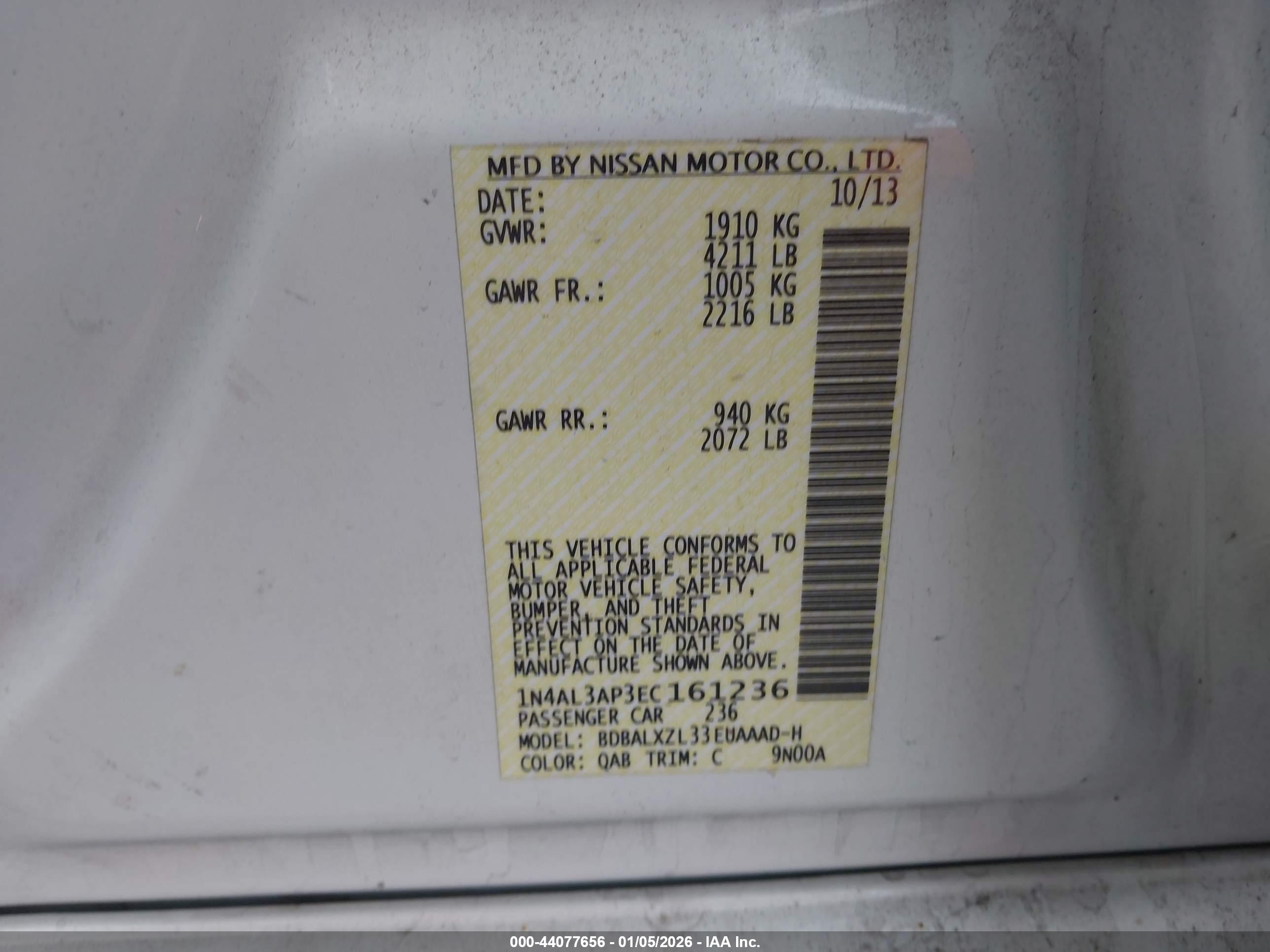 NISSAN ALTIMA image 9