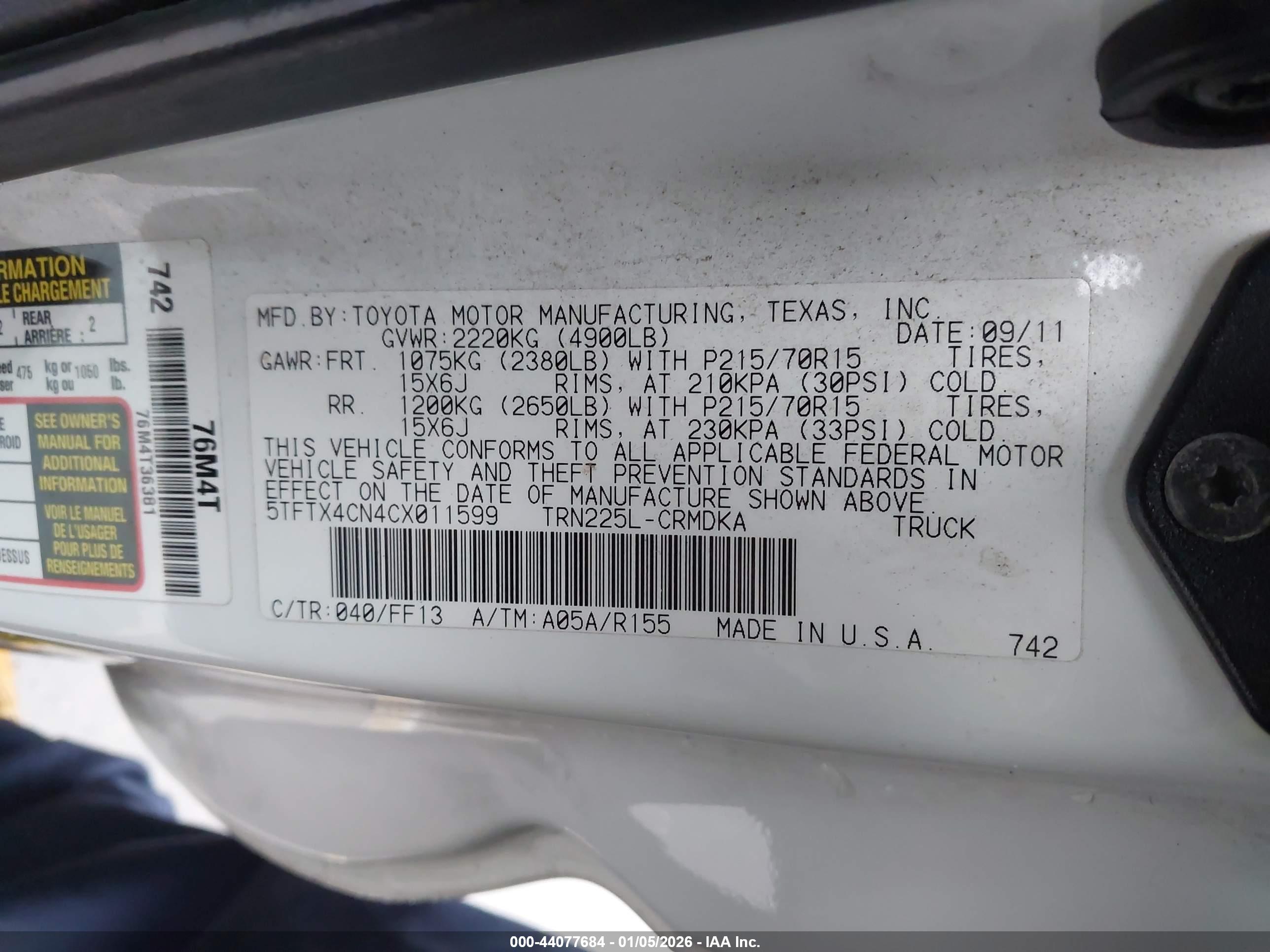 TOYOTA TACOMA image 9