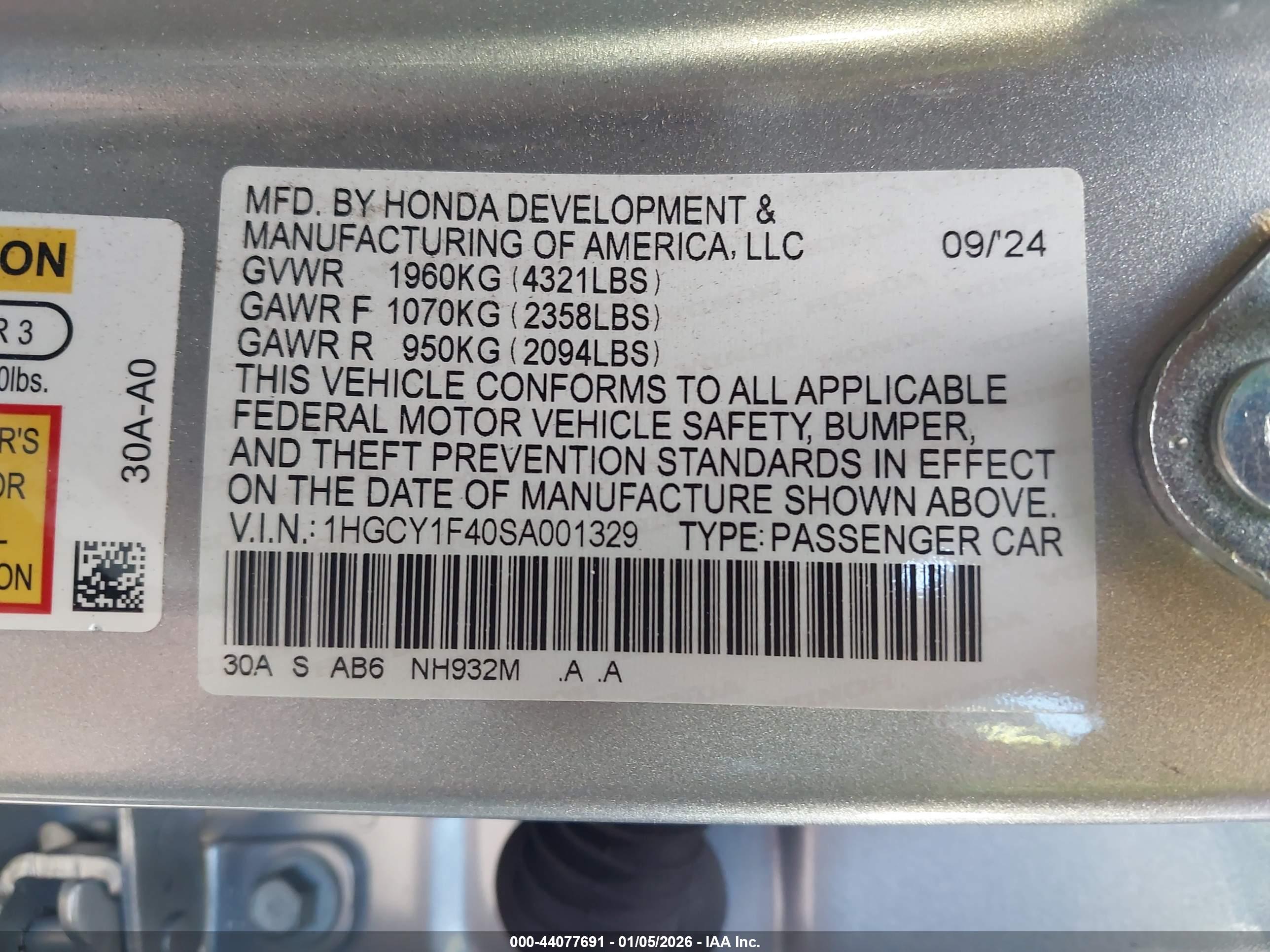 HONDA ACCORD image 9