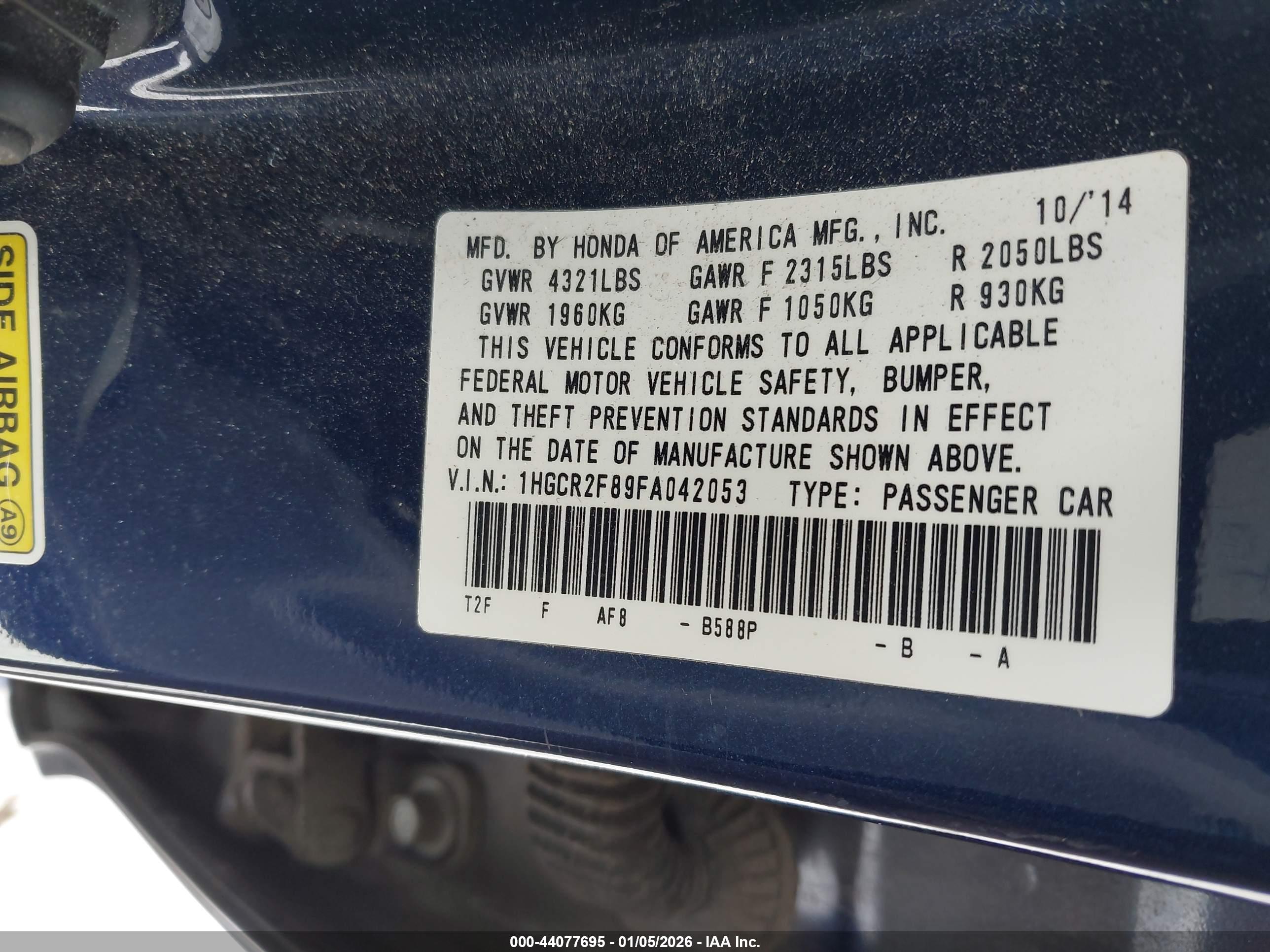 HONDA ACCORD image 9