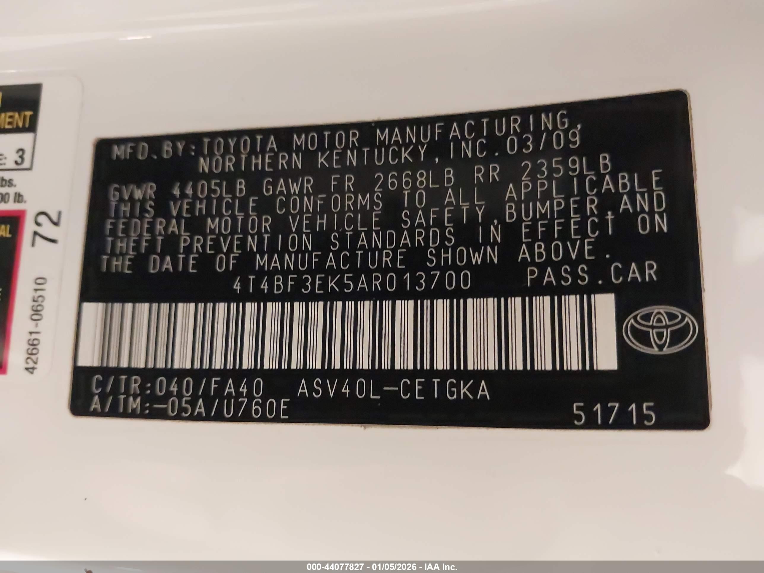 TOYOTA CAMRY image 9