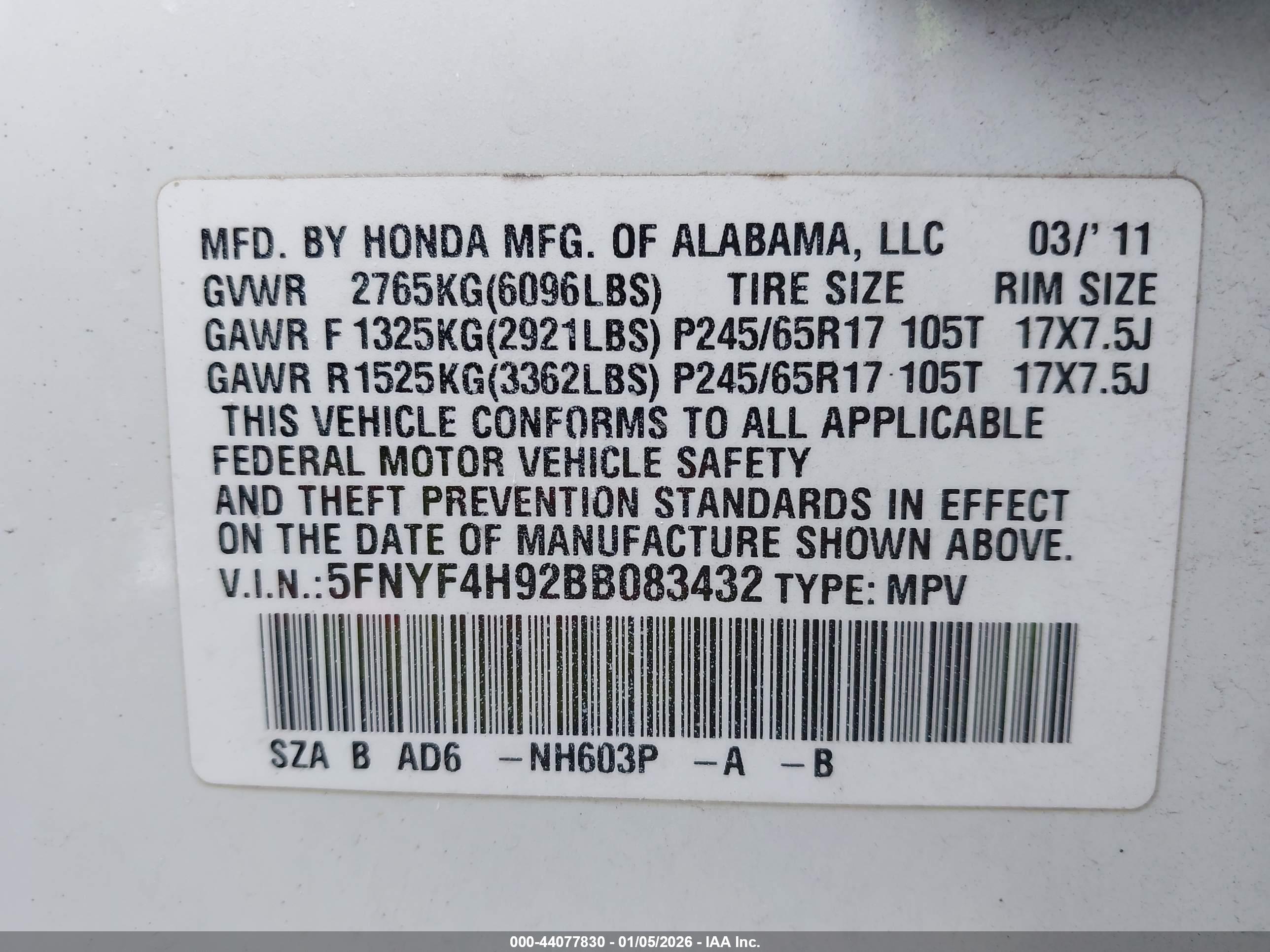 HONDA PILOT image 9
