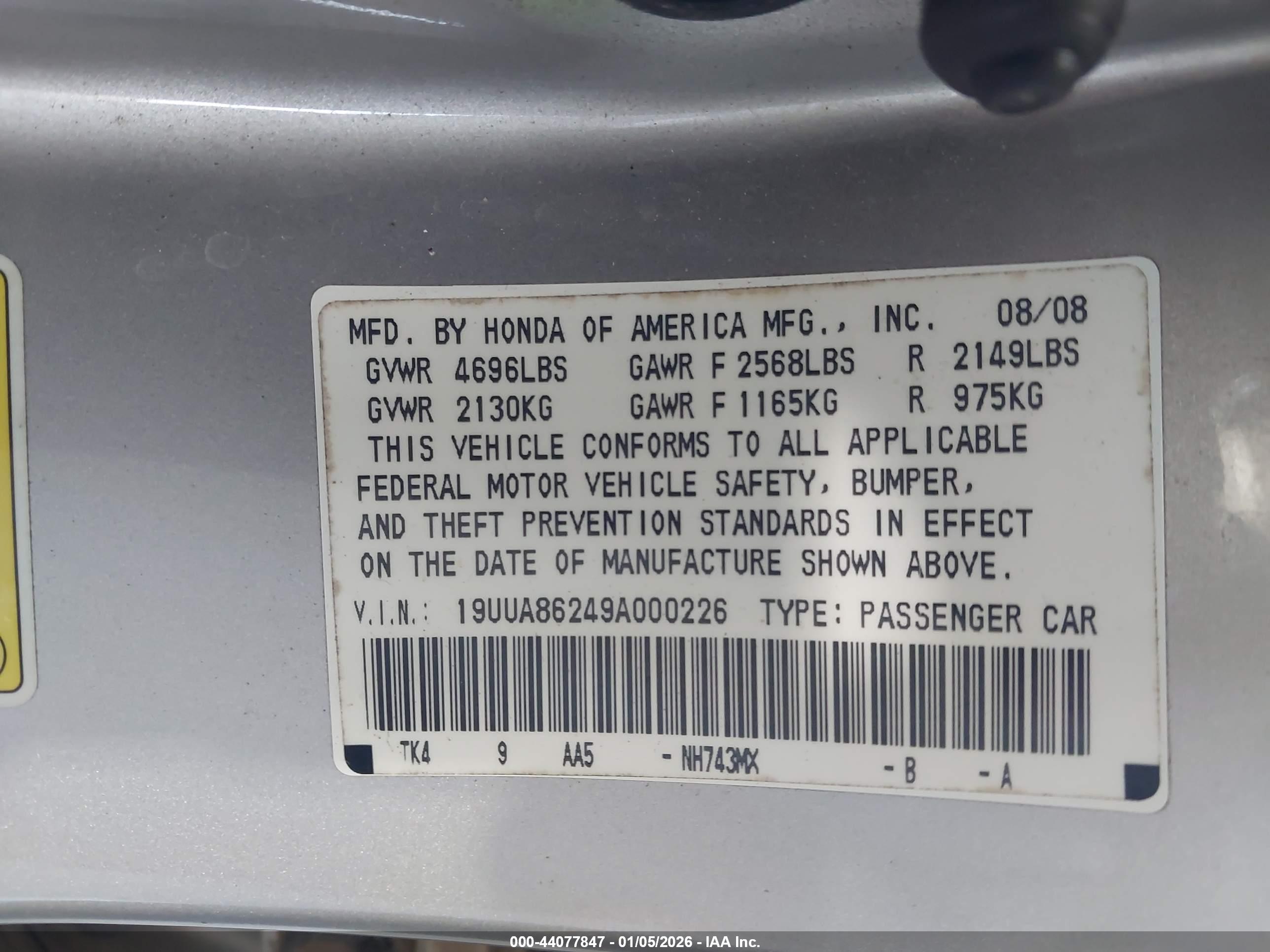 ACURA TL image 9
