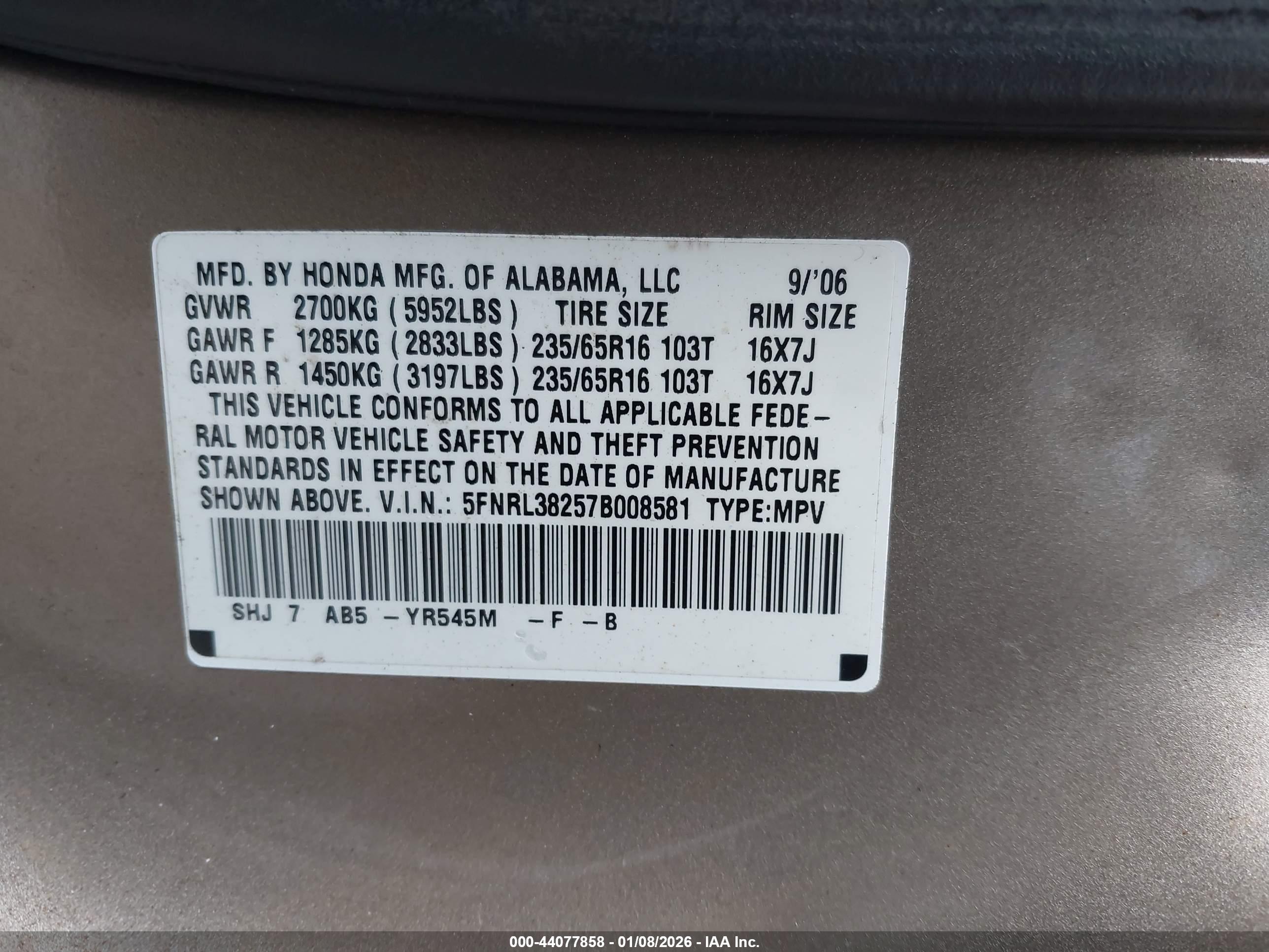 HONDA ODYSSEY image 9