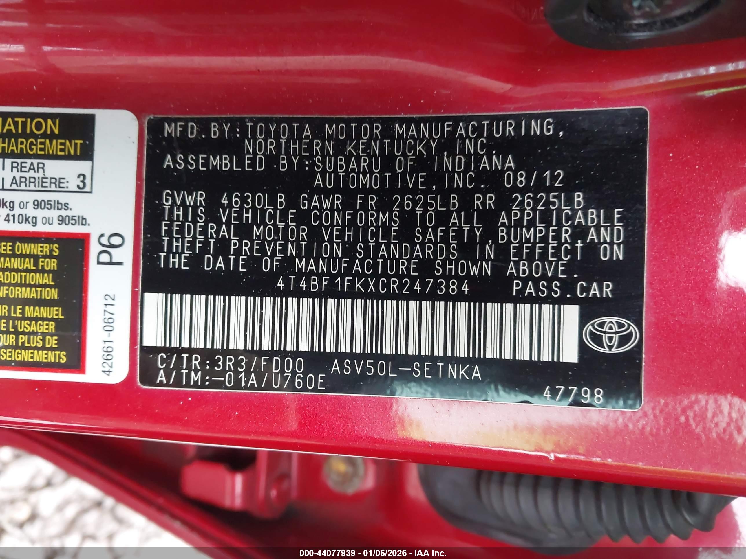TOYOTA CAMRY image 9