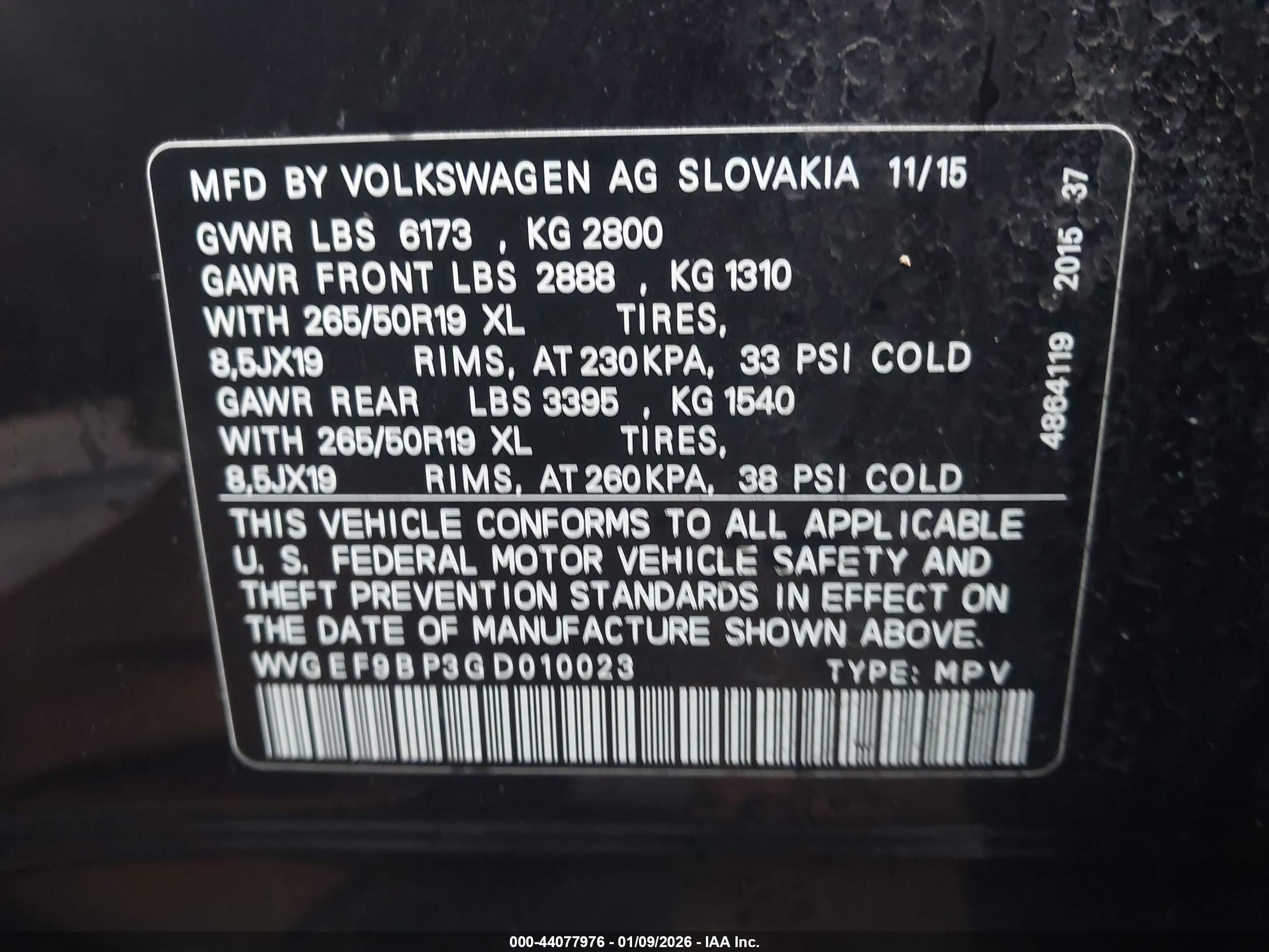 VOLKSWAGEN TOUAREG image 9