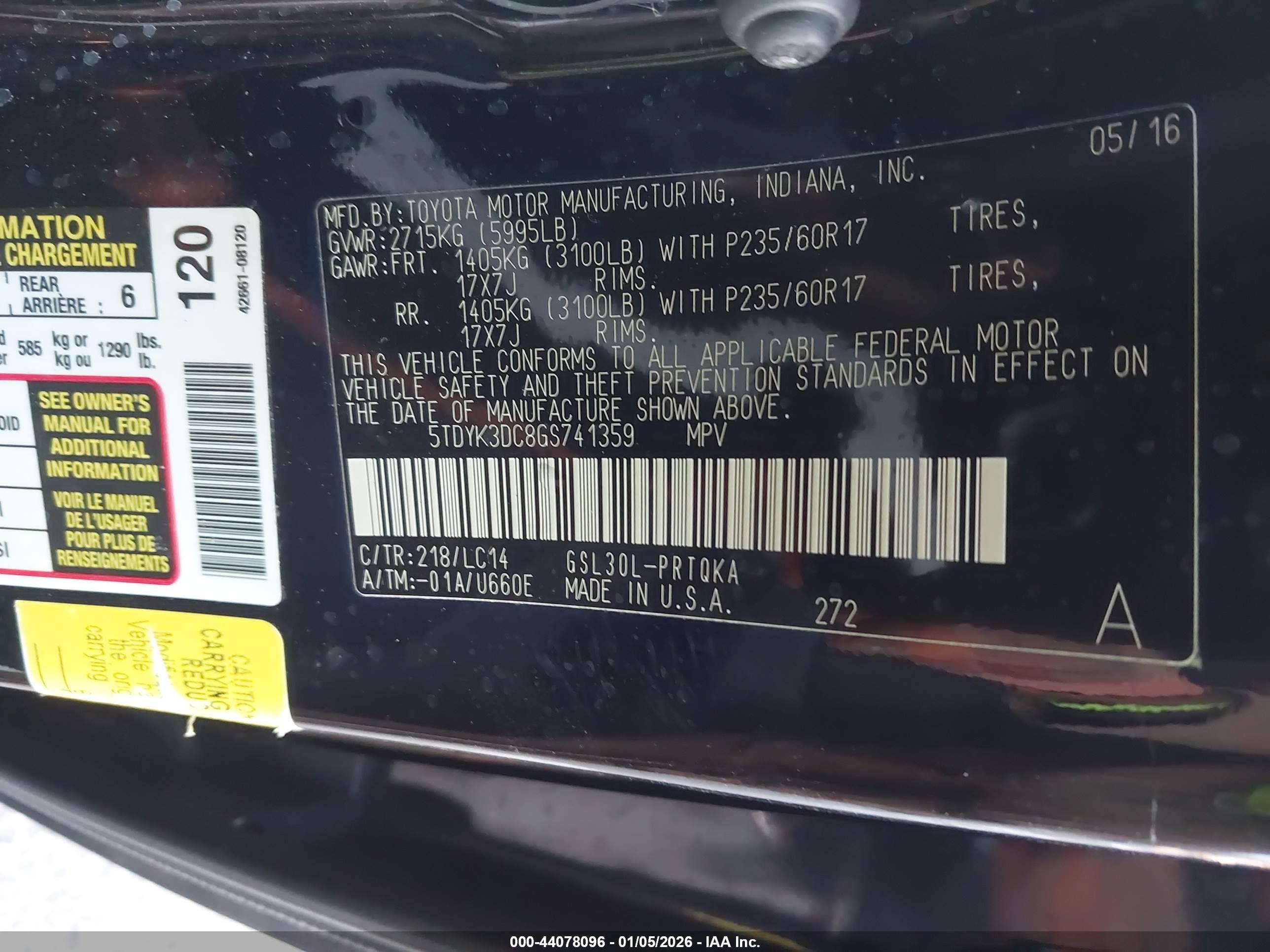 TOYOTA SIENNA image 9