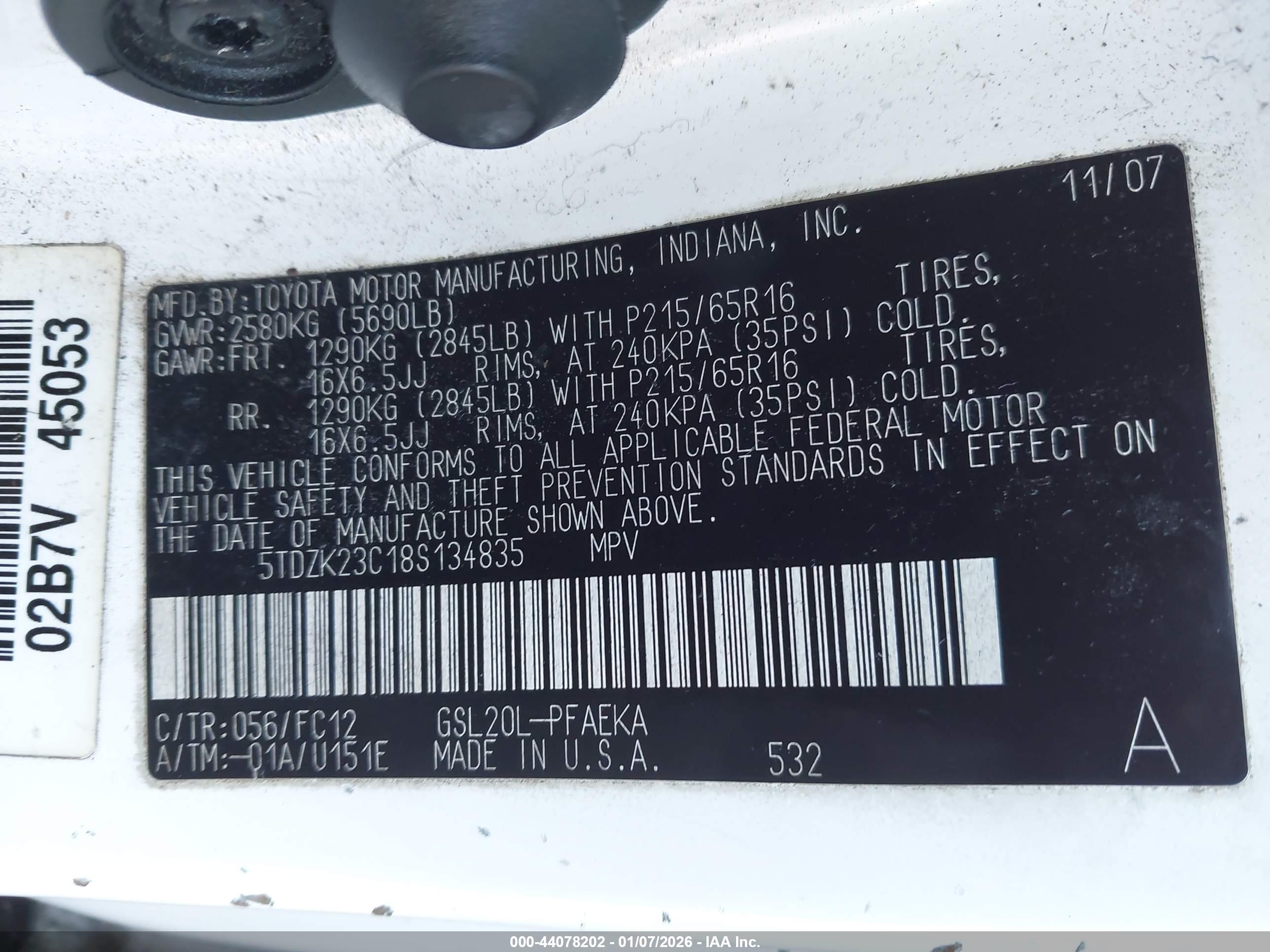 TOYOTA SIENNA image 9