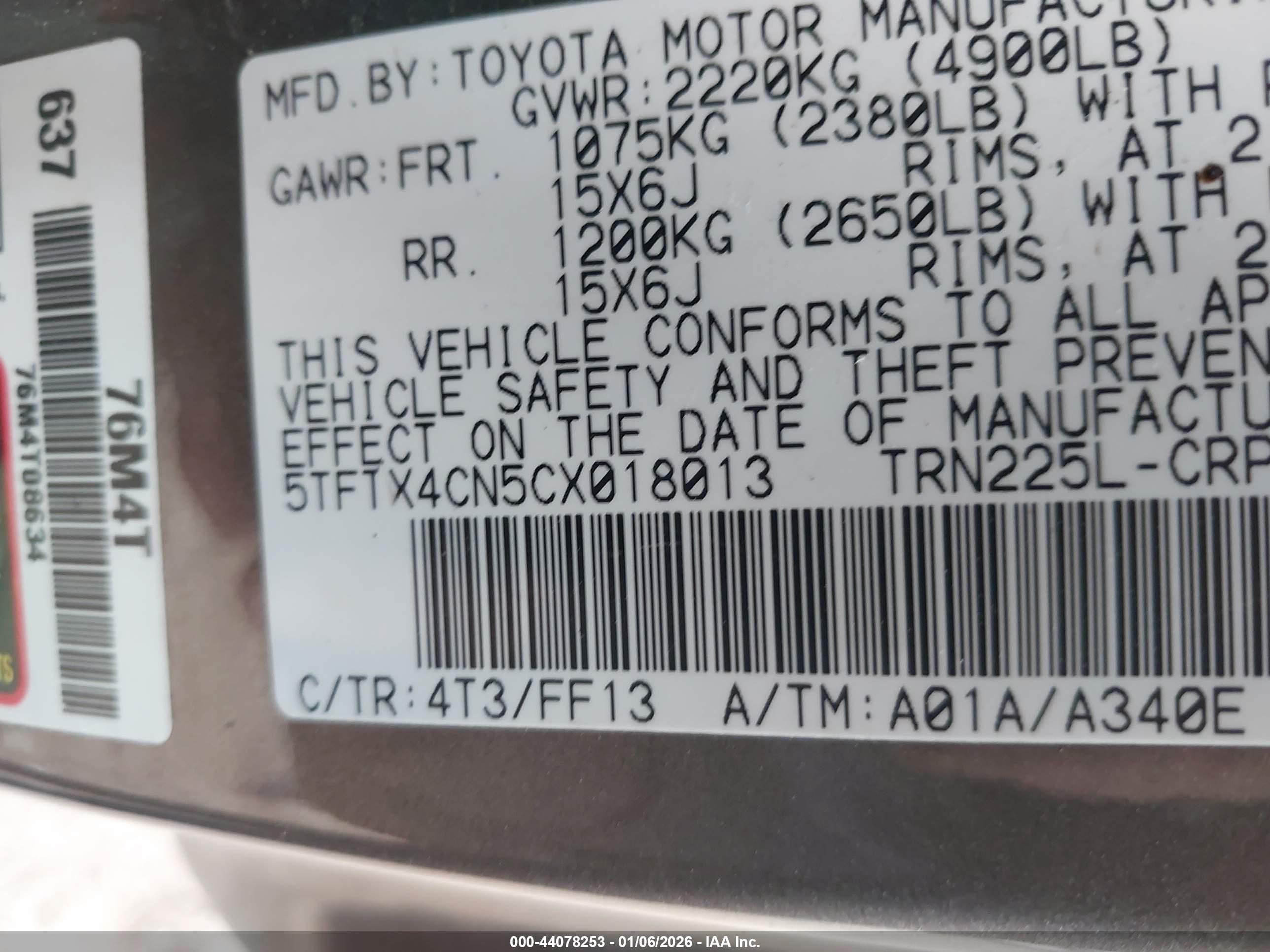 TOYOTA TACOMA image 9