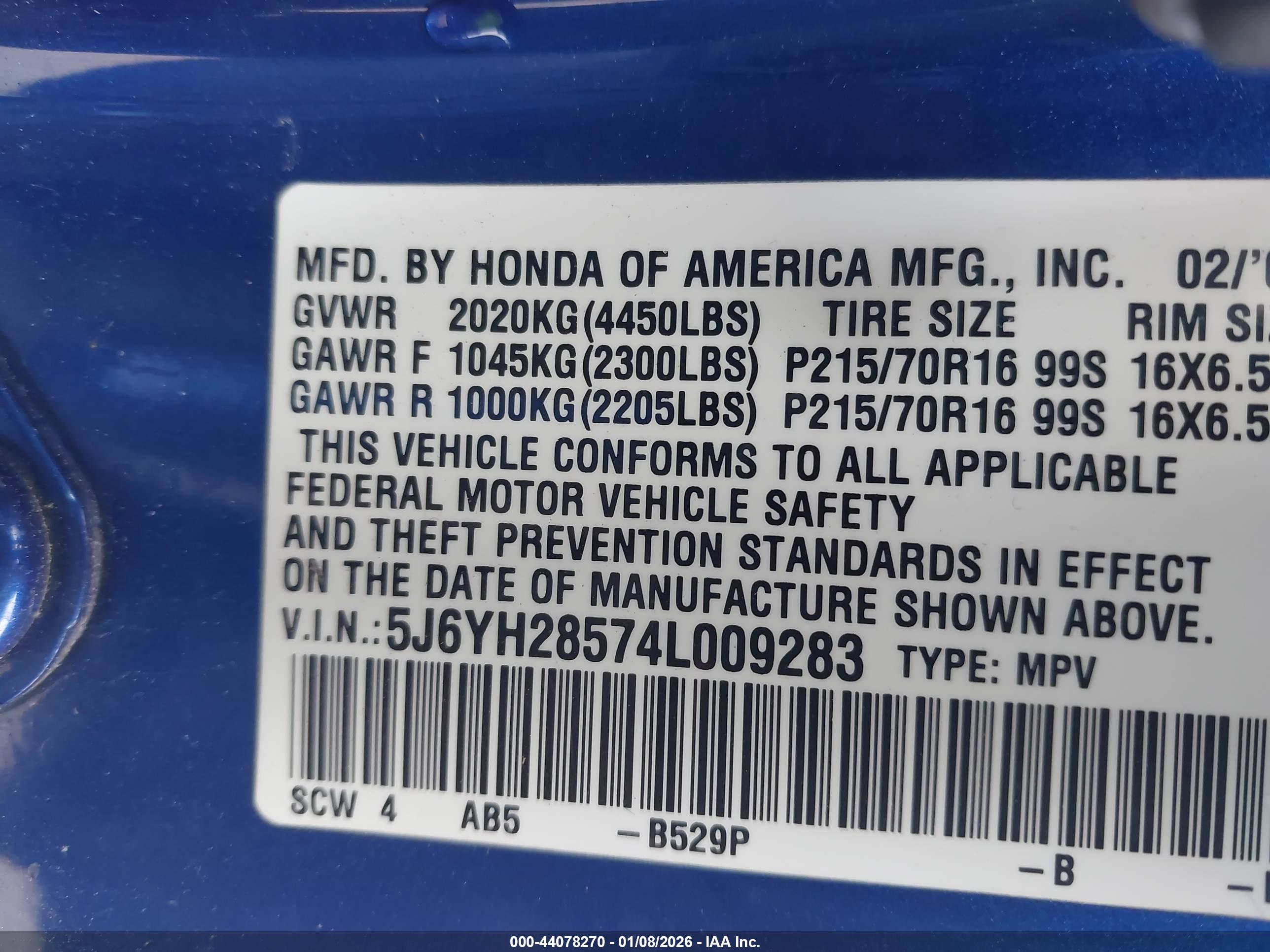 HONDA ELEMENT image 9
