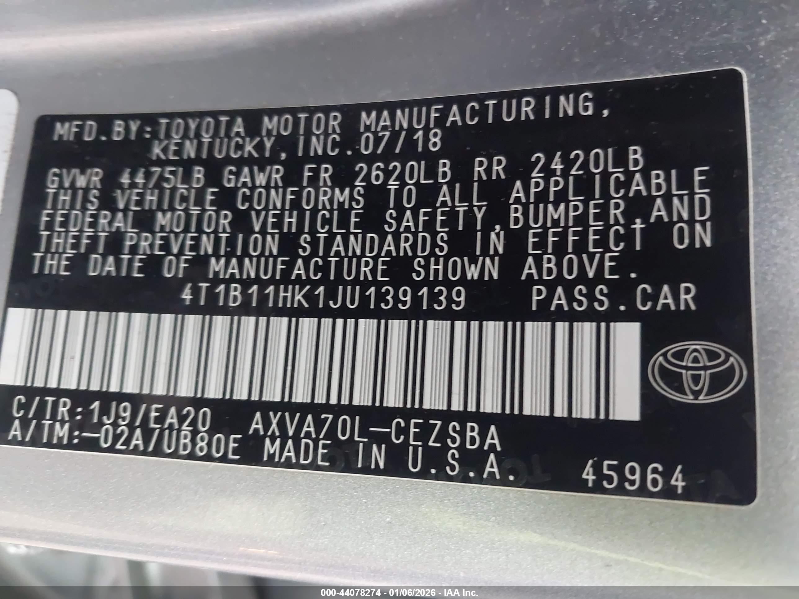 TOYOTA CAMRY image 9