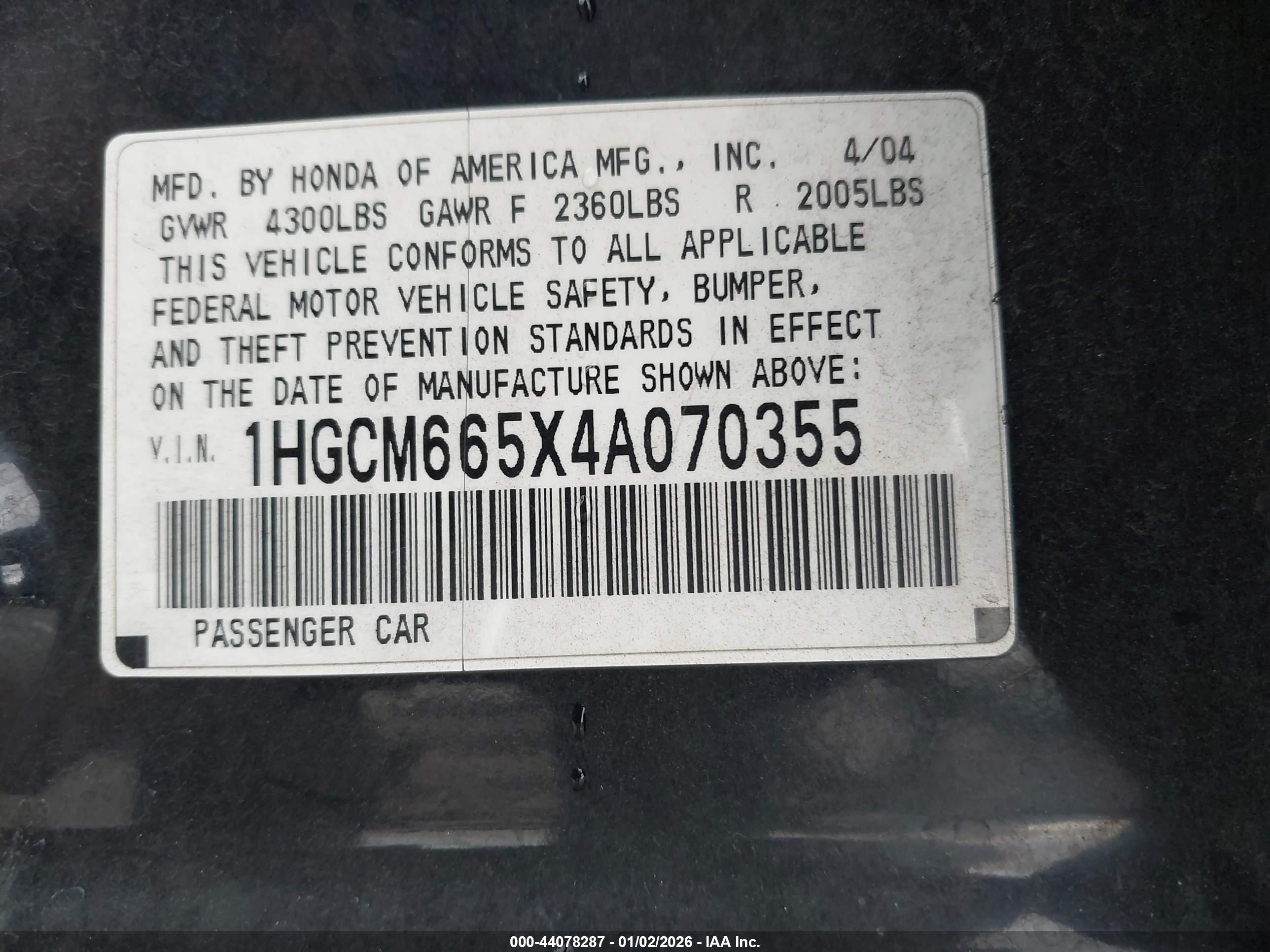 HONDA ACCORD image 9