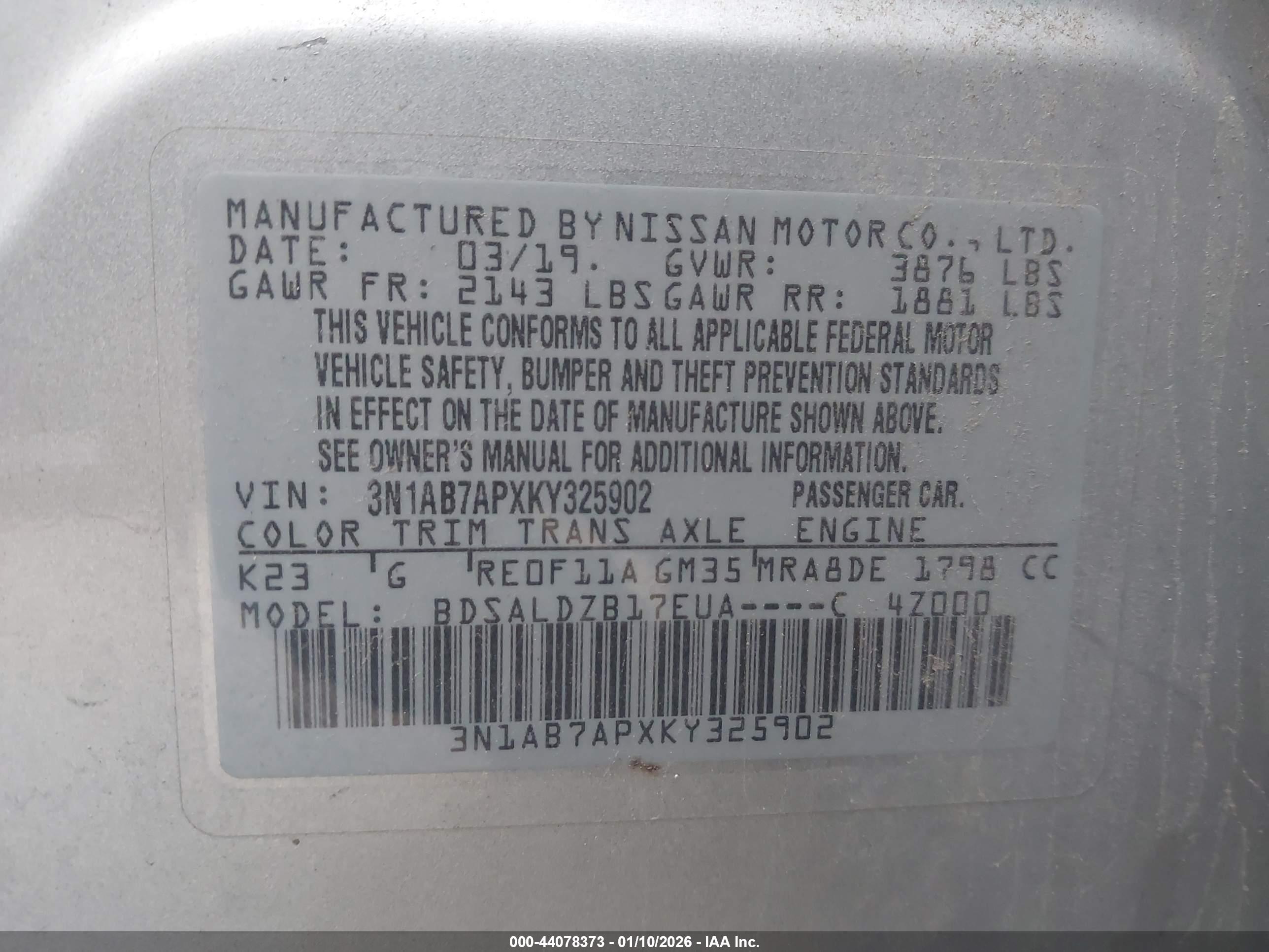 NISSAN SENTRA image 9