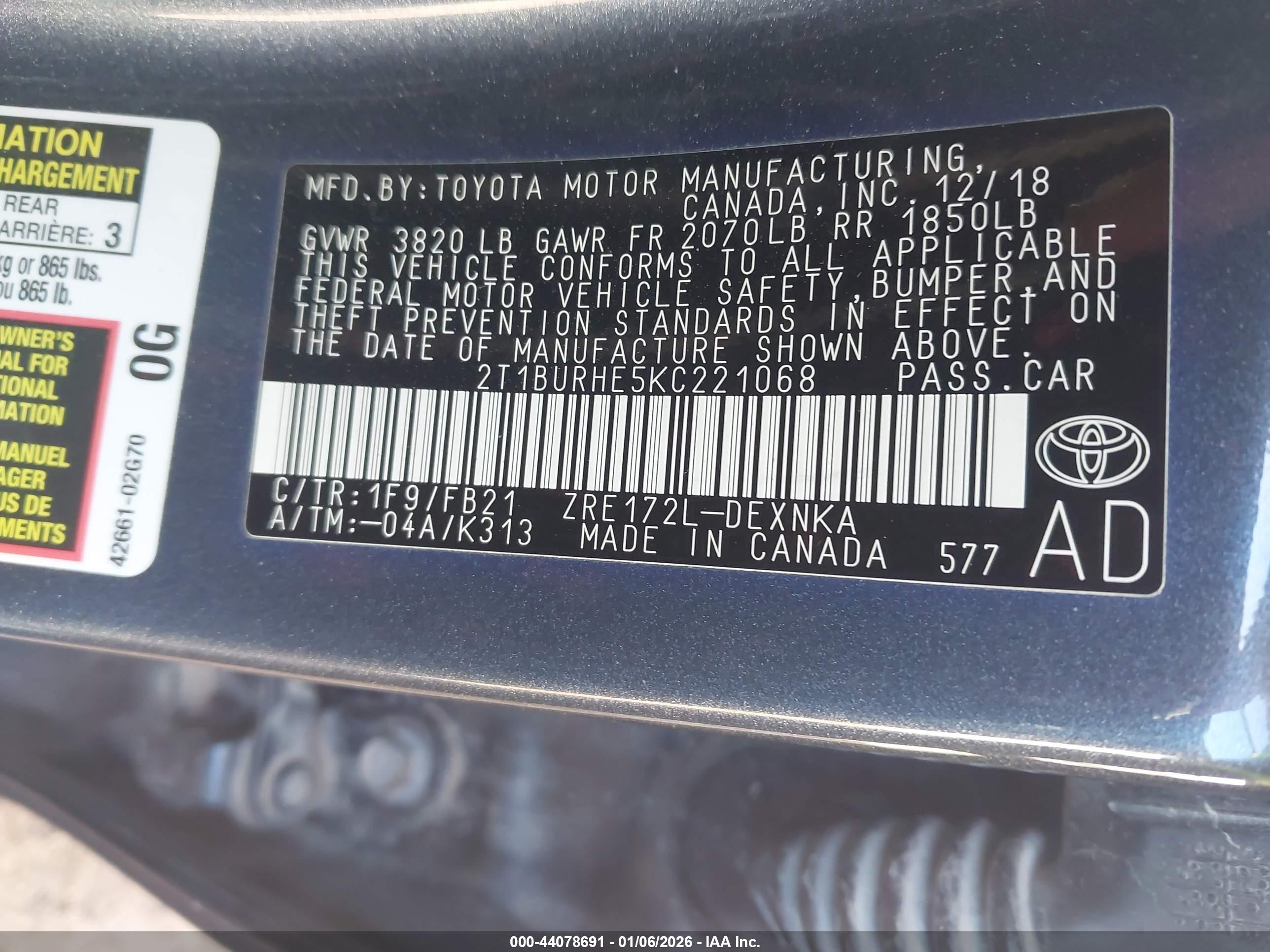 TOYOTA COROLLA image 9
