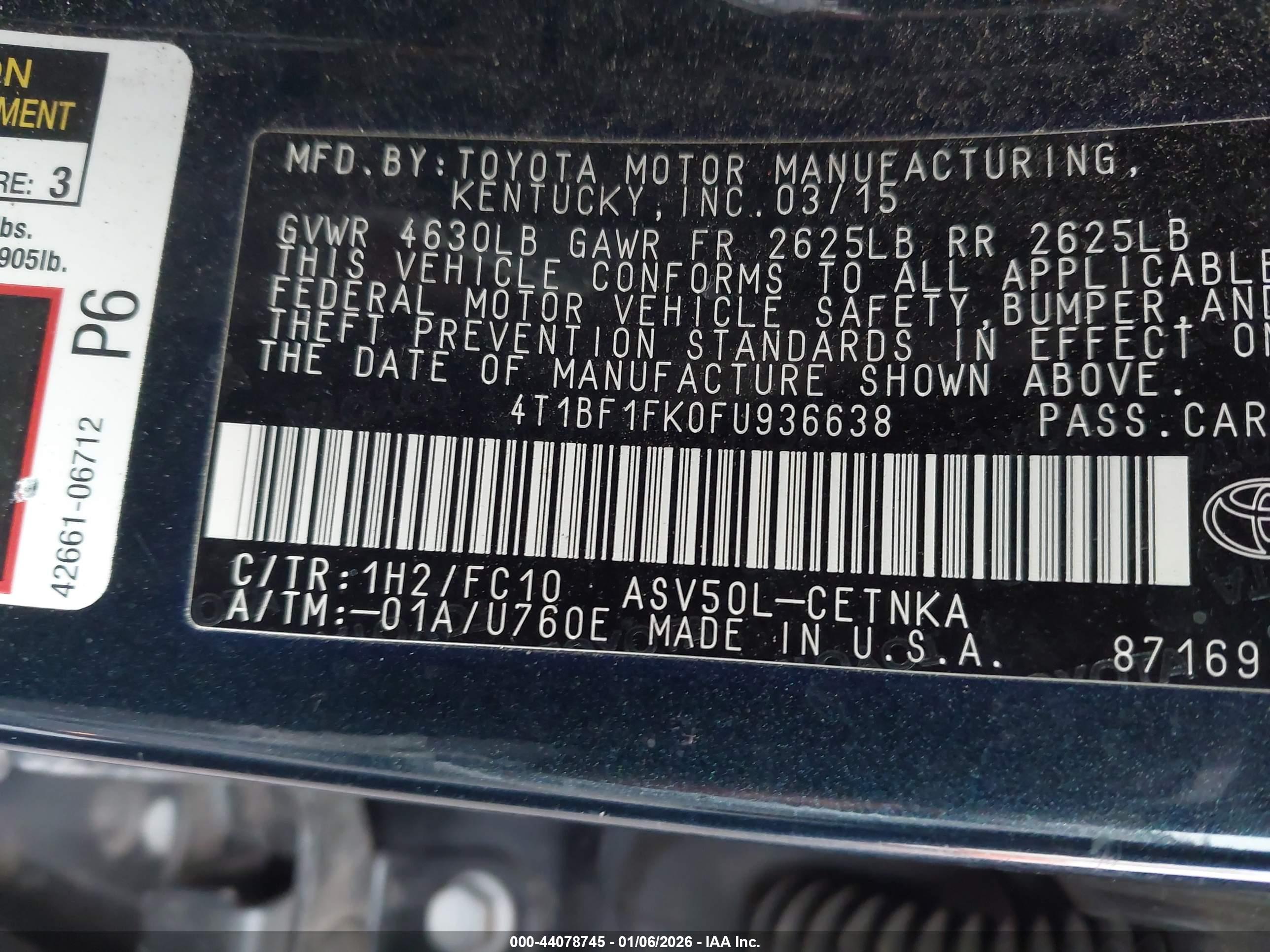 TOYOTA CAMRY image 9
