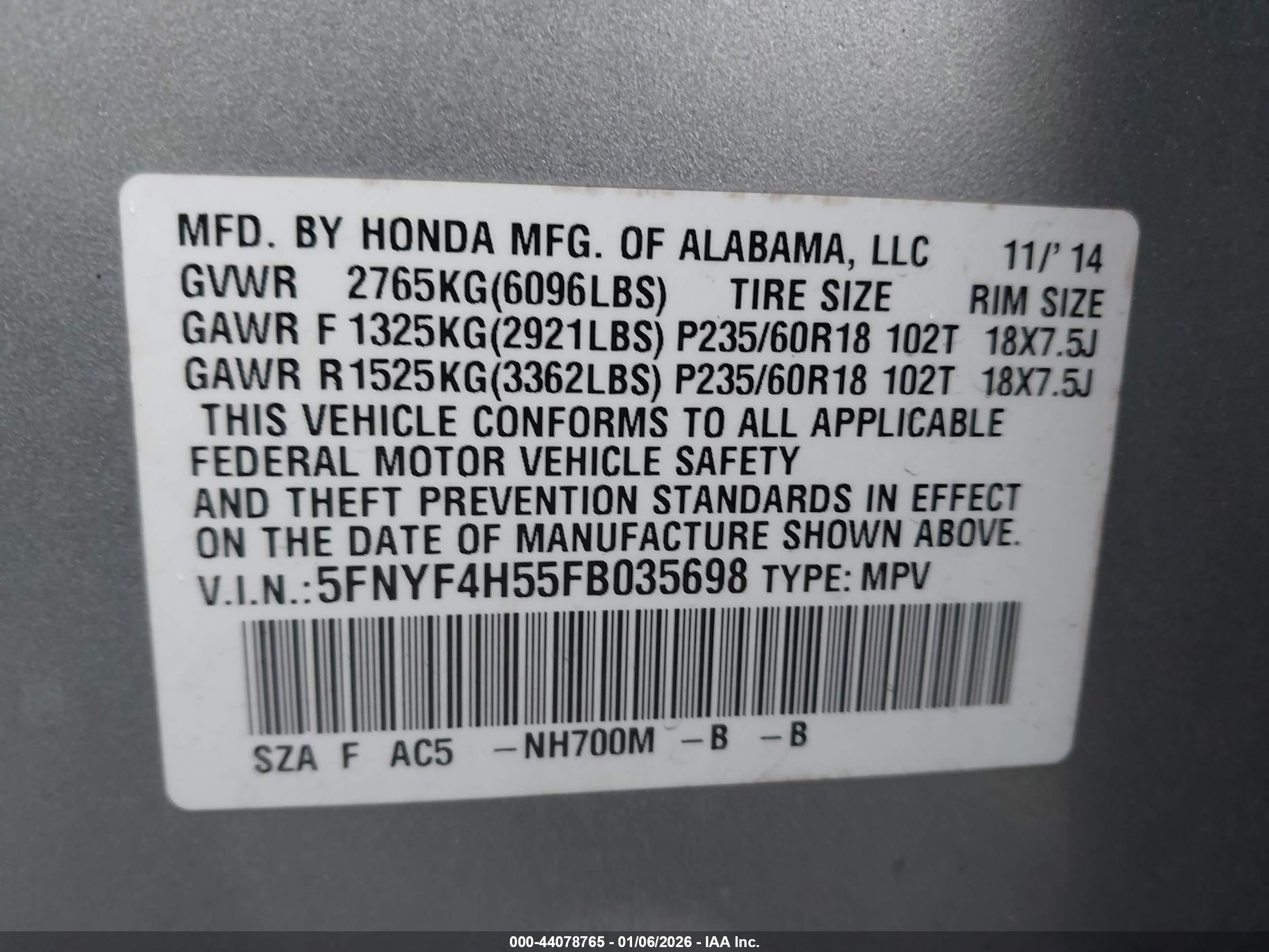 HONDA PILOT image 9