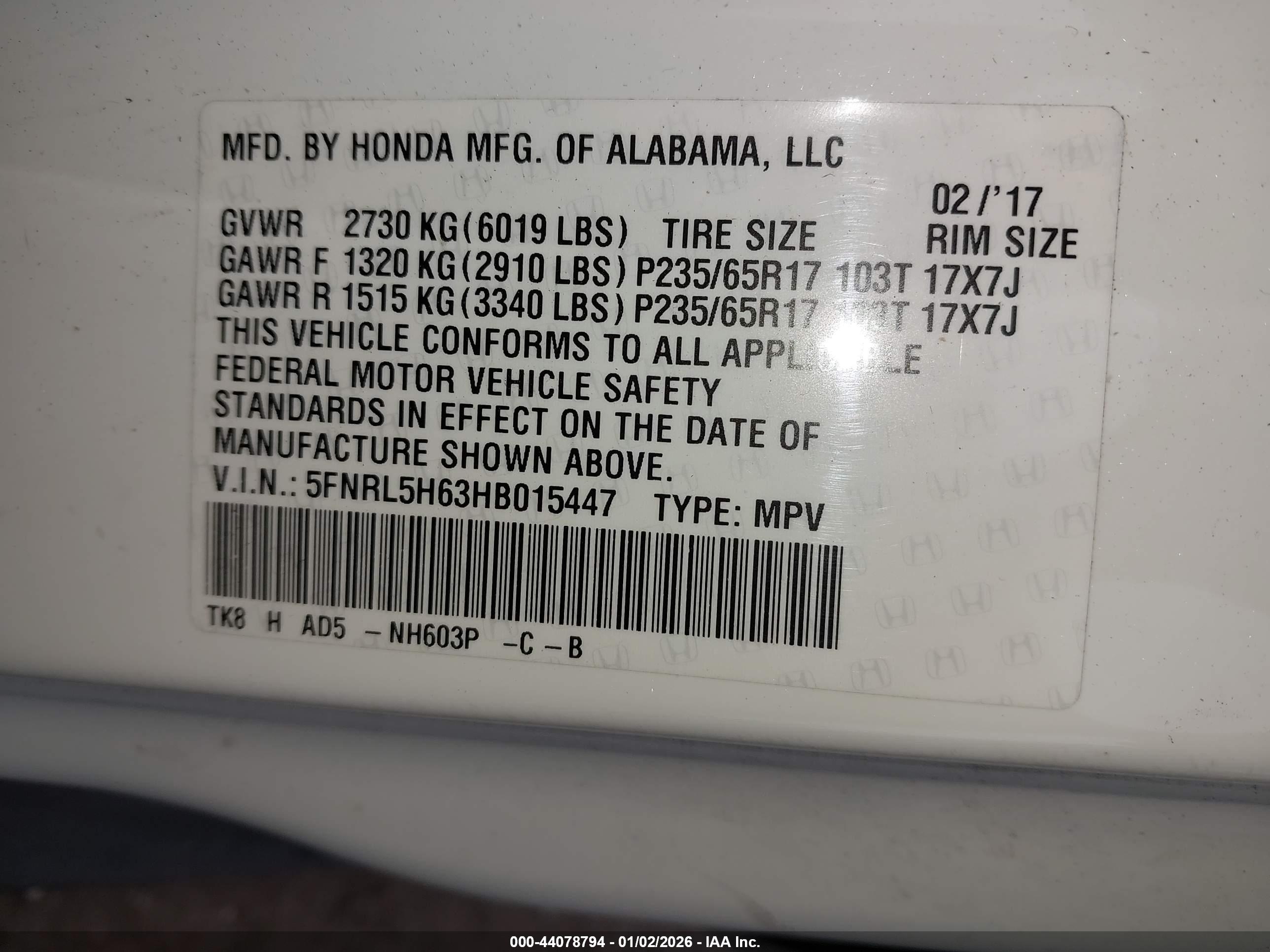 HONDA ODYSSEY image 9