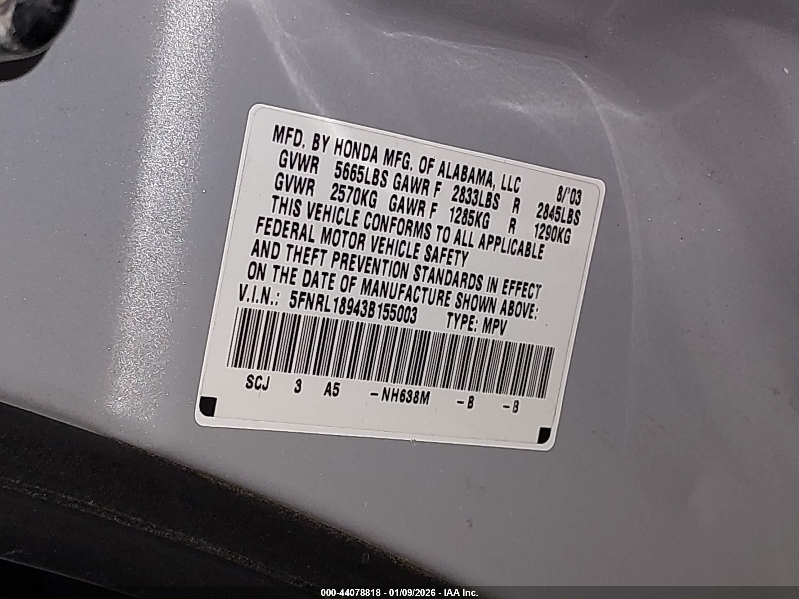 HONDA ODYSSEY image 9