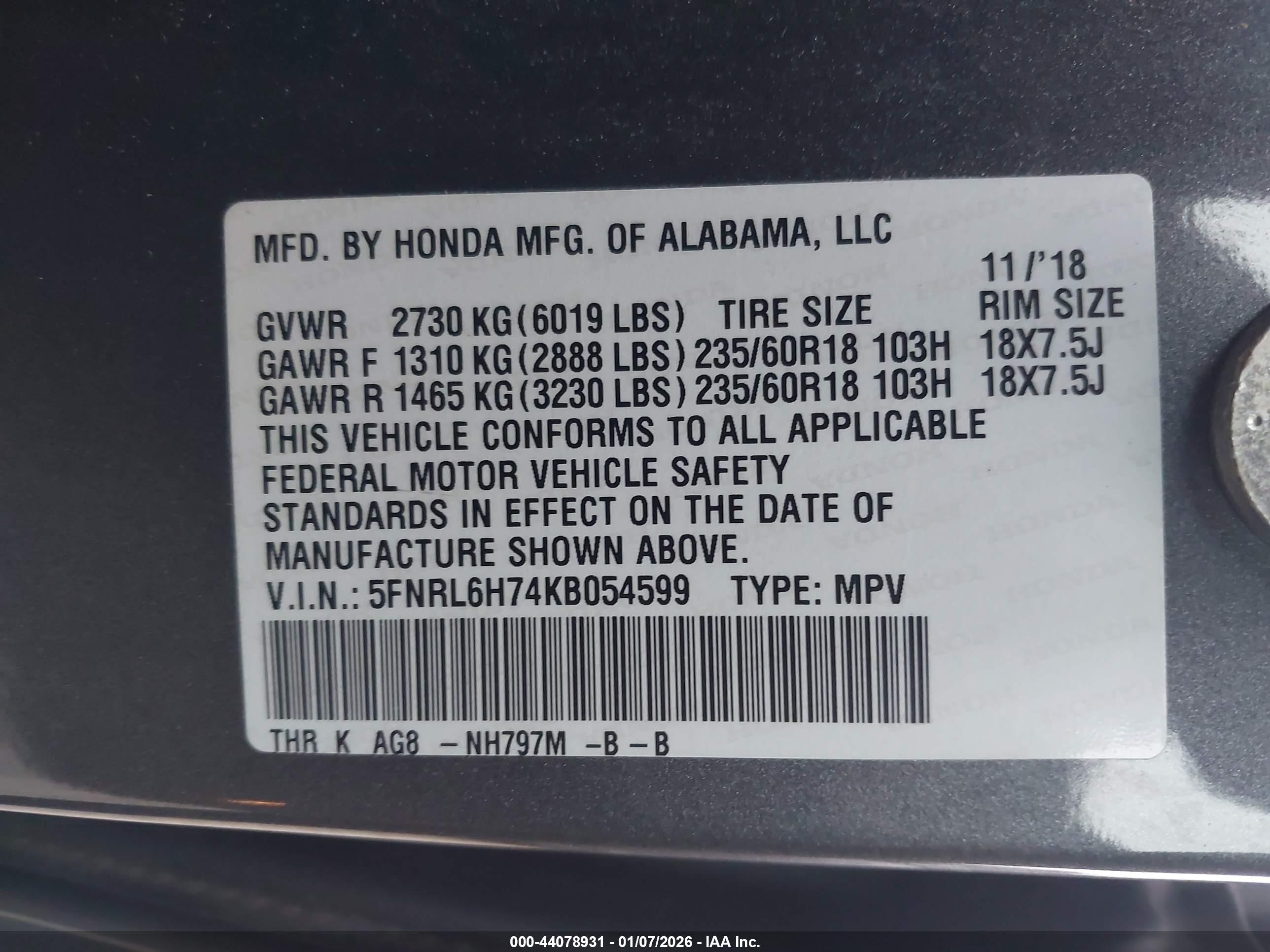 HONDA ODYSSEY image 9