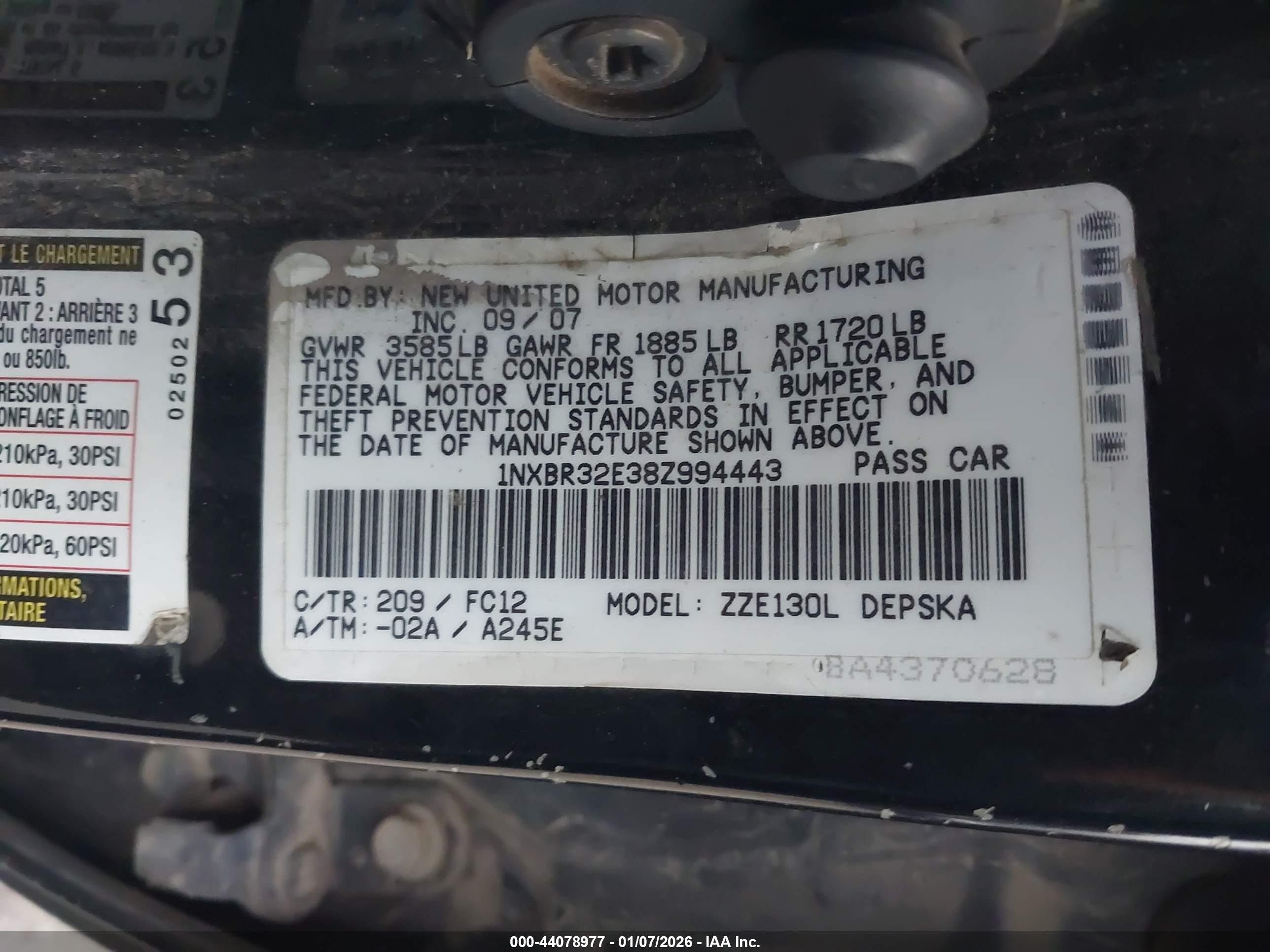 TOYOTA COROLLA image 9
