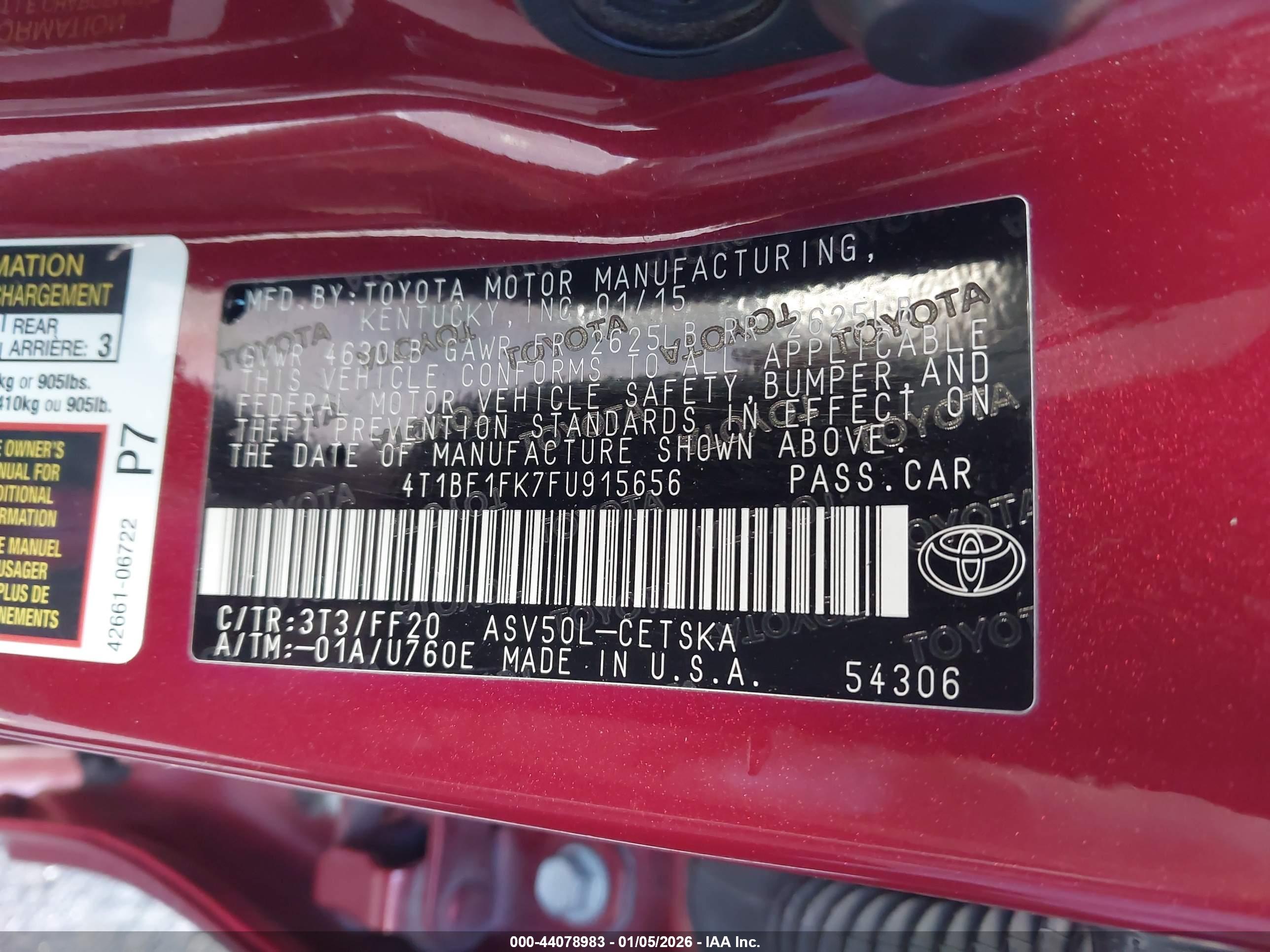 TOYOTA CAMRY image 9