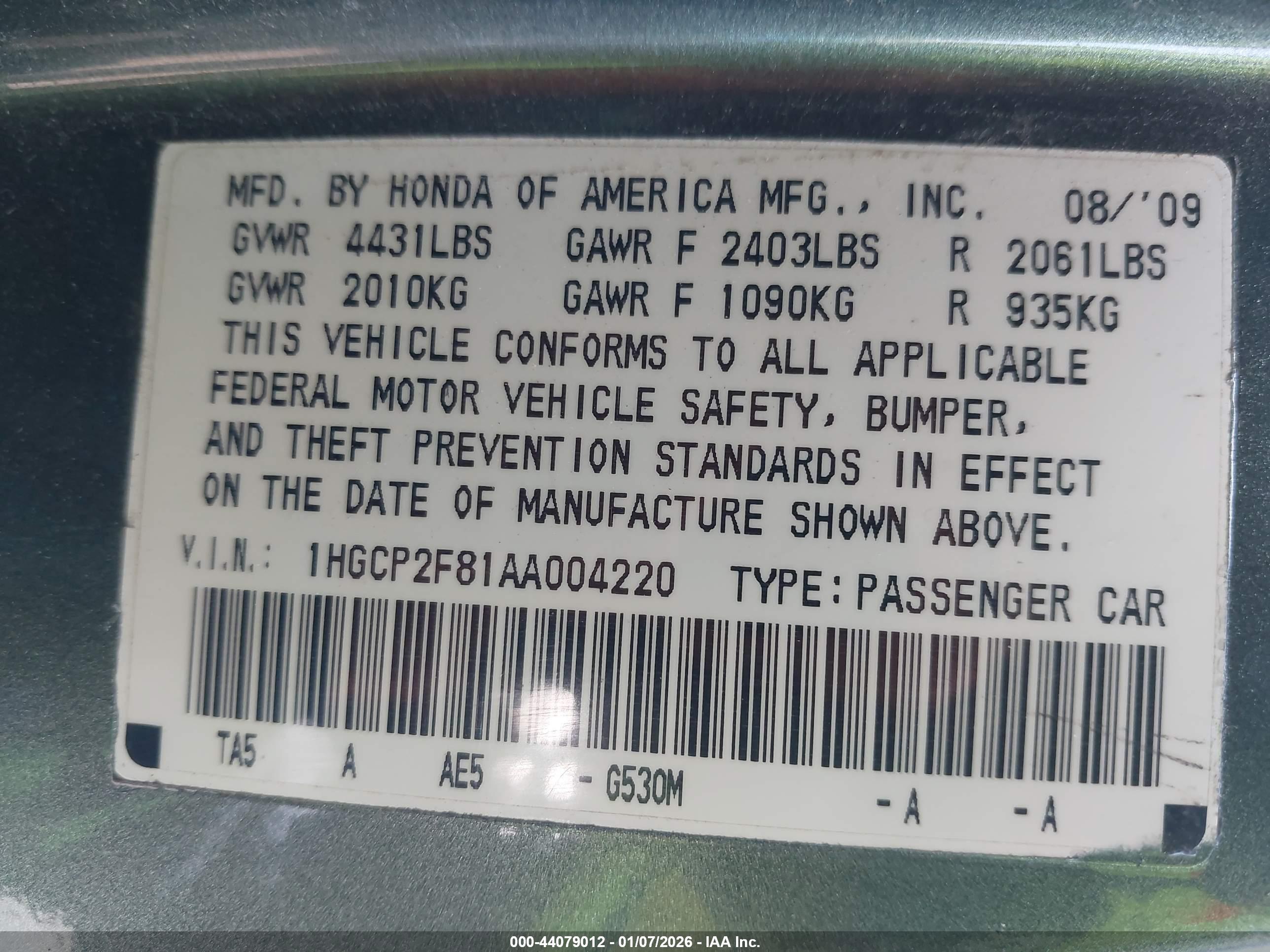HONDA ACCORD image 9