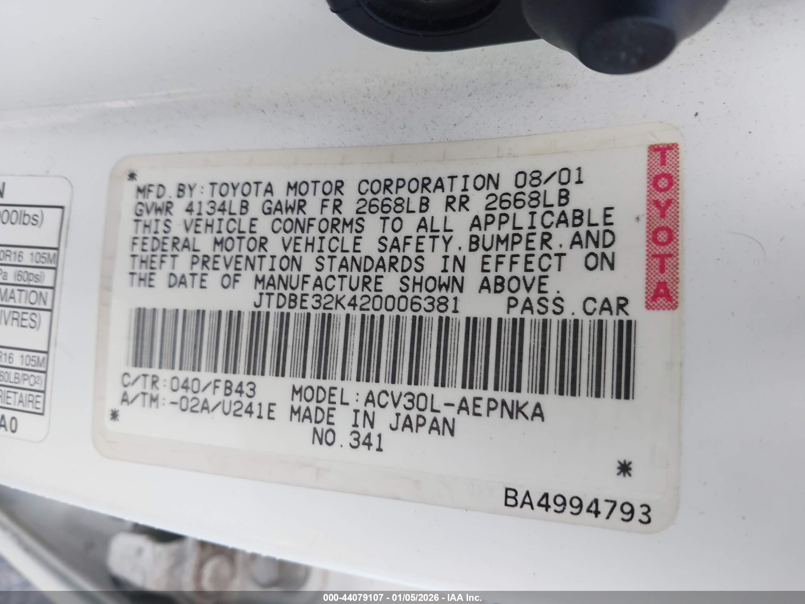 TOYOTA CAMRY image 9