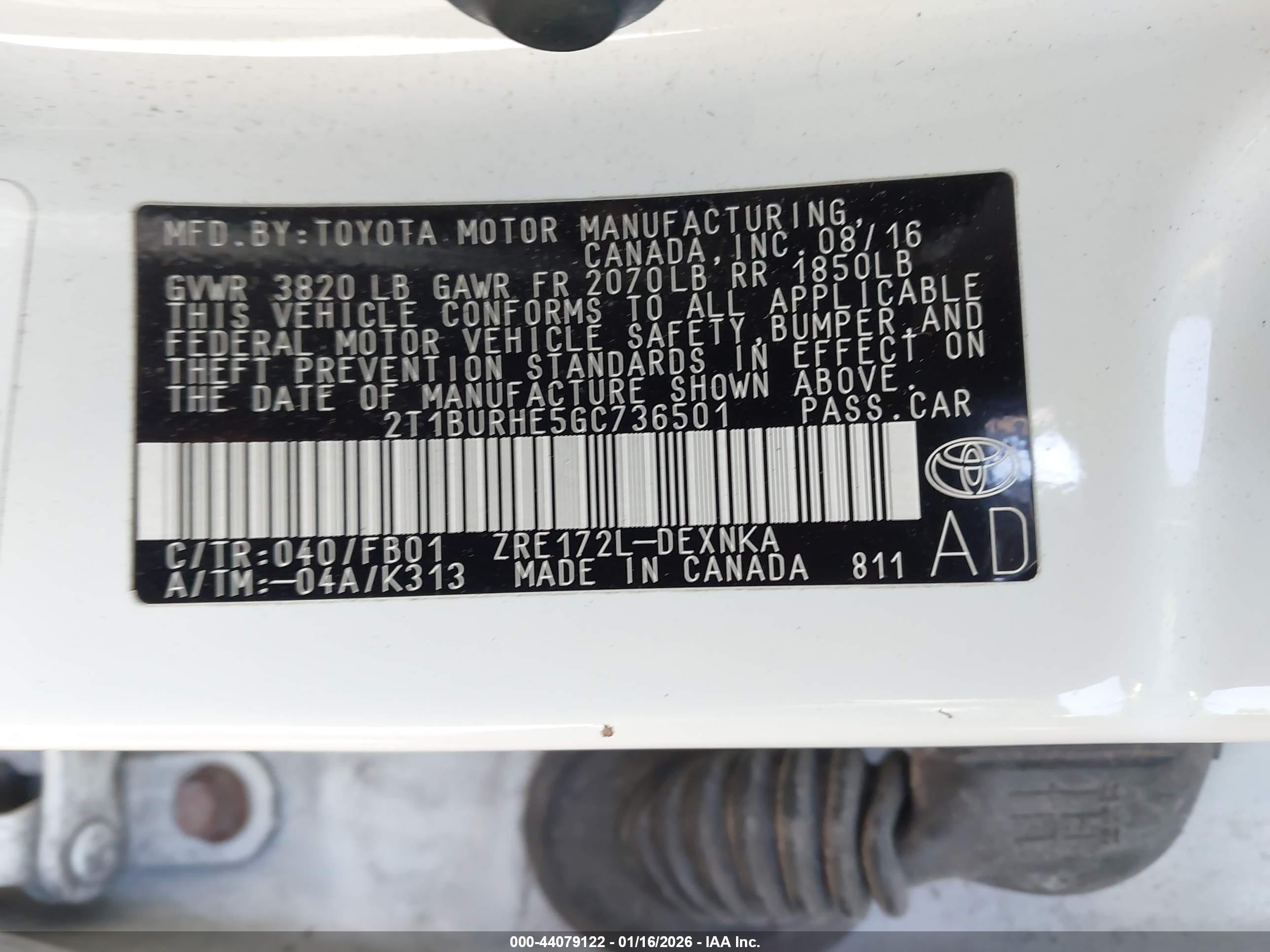 TOYOTA COROLLA image 9