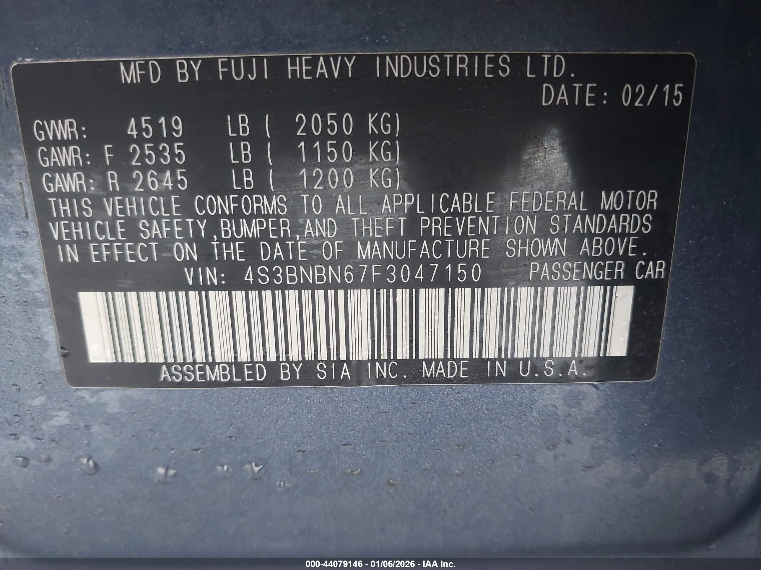 SUBARU LEGACY image 9