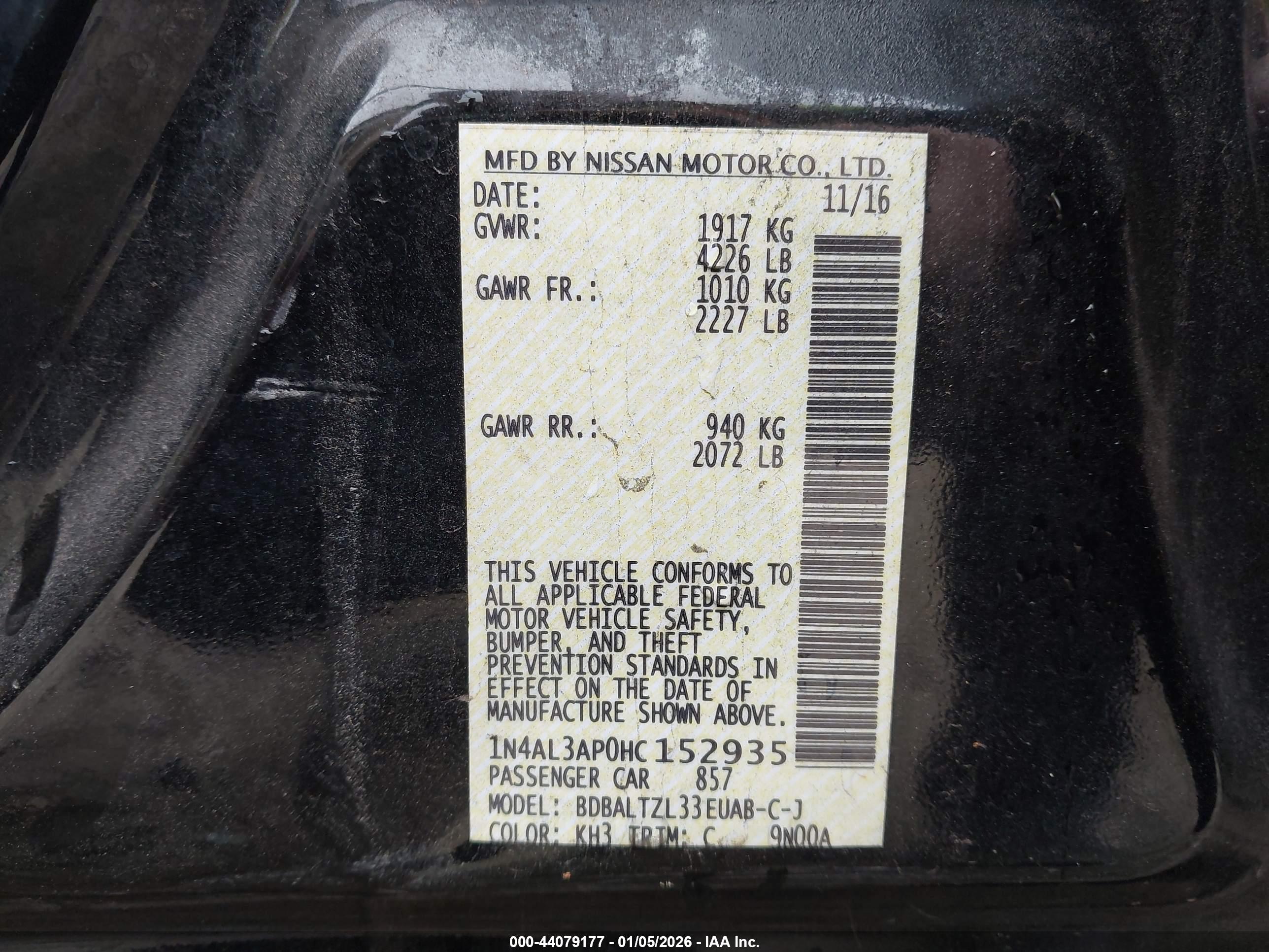 NISSAN ALTIMA image 9